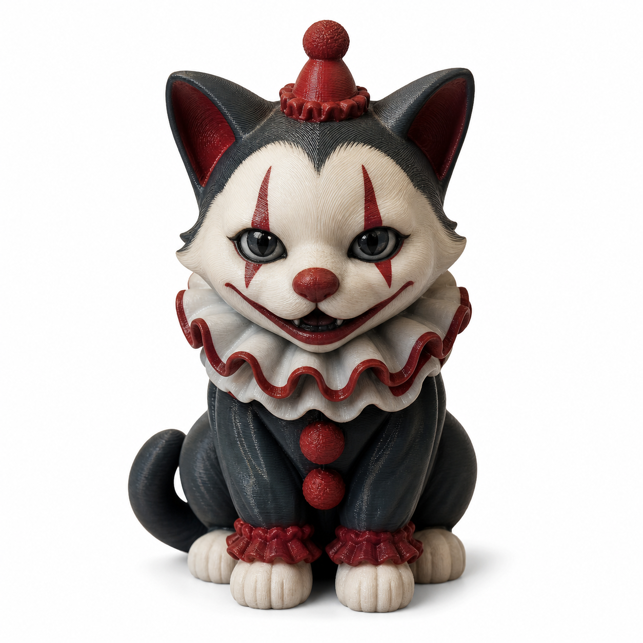 Creepy Clown Cat Inspirasi desain kreatif cetak 3D
