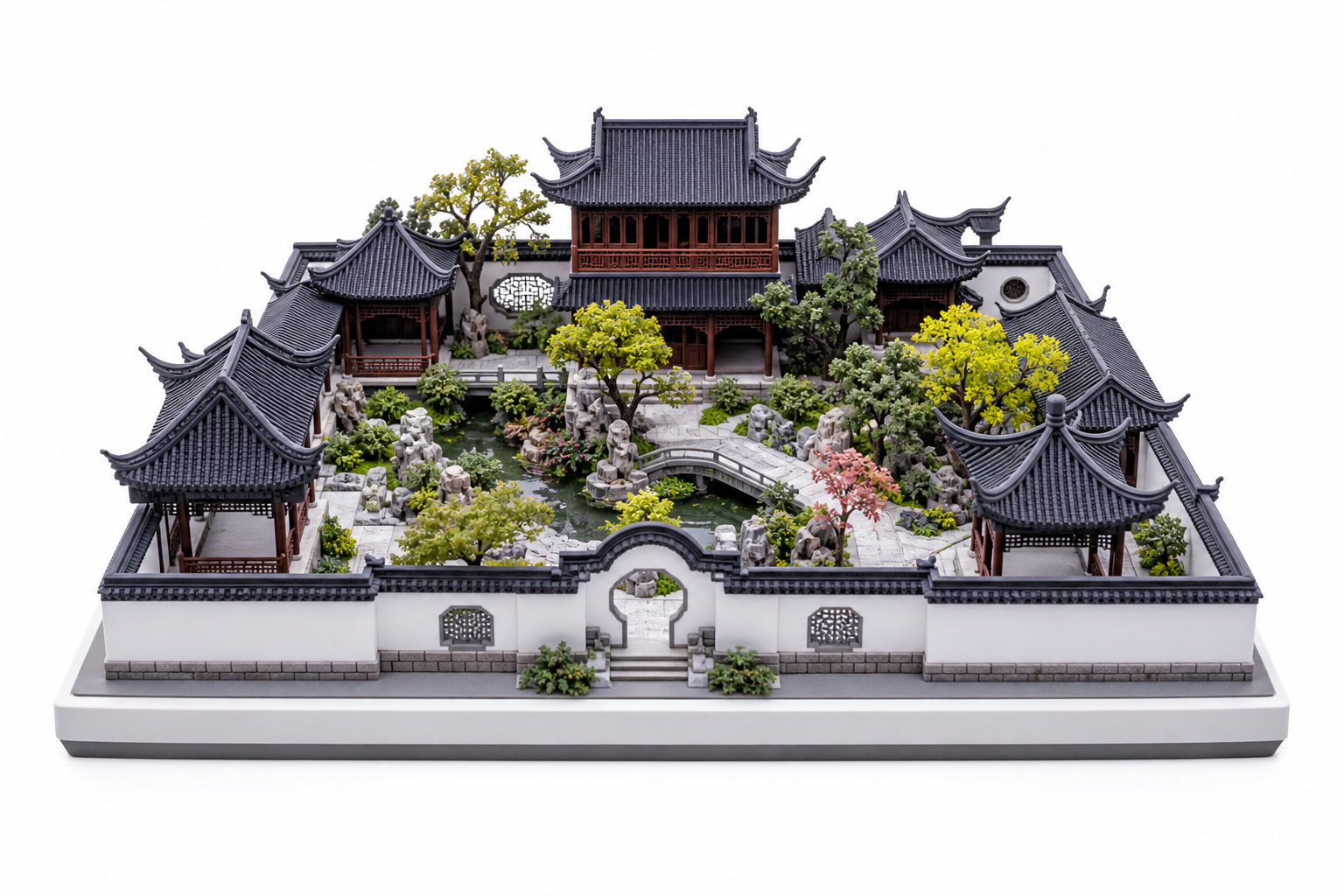 Chinese style garden 3D प्रिंटिंग रचनात्मक डिज़ाइन प्रेरणा