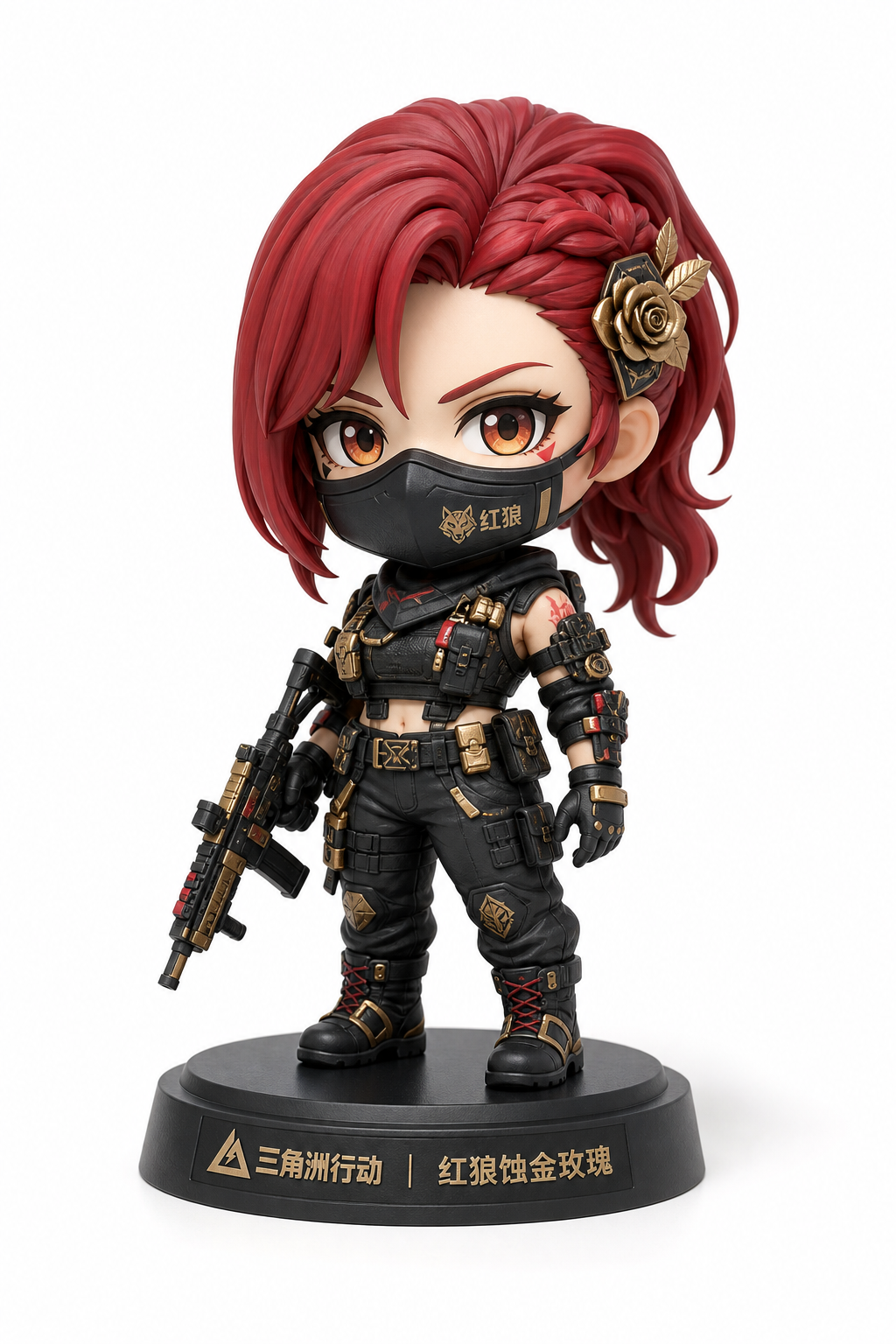 三角洲行动 红狼蚀金玫瑰 大头版 手办3D打印创意设计灵感