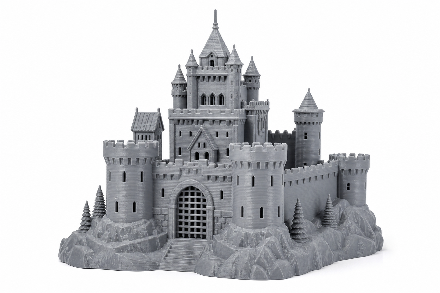 Castle Keep Pen Hold Inspirasi reka bentuk kreatif cetakan 3D