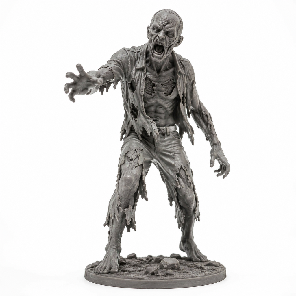 Scary Zombie Figure 3D प्रिंटिंग रचनात्मक डिज़ाइन प्रेरणा