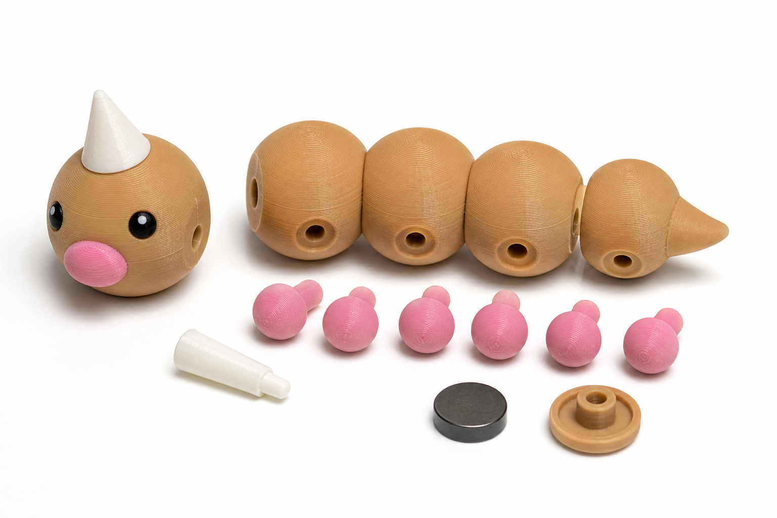 13独角虫 冰箱贴分件打印 Ispirazione di design creativo stampa 3D