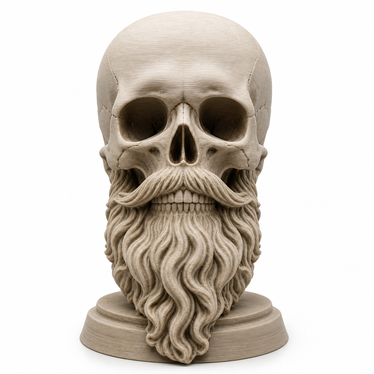 Bearded Skull Sculpt 3D-Druck kreative Design-Inspiration