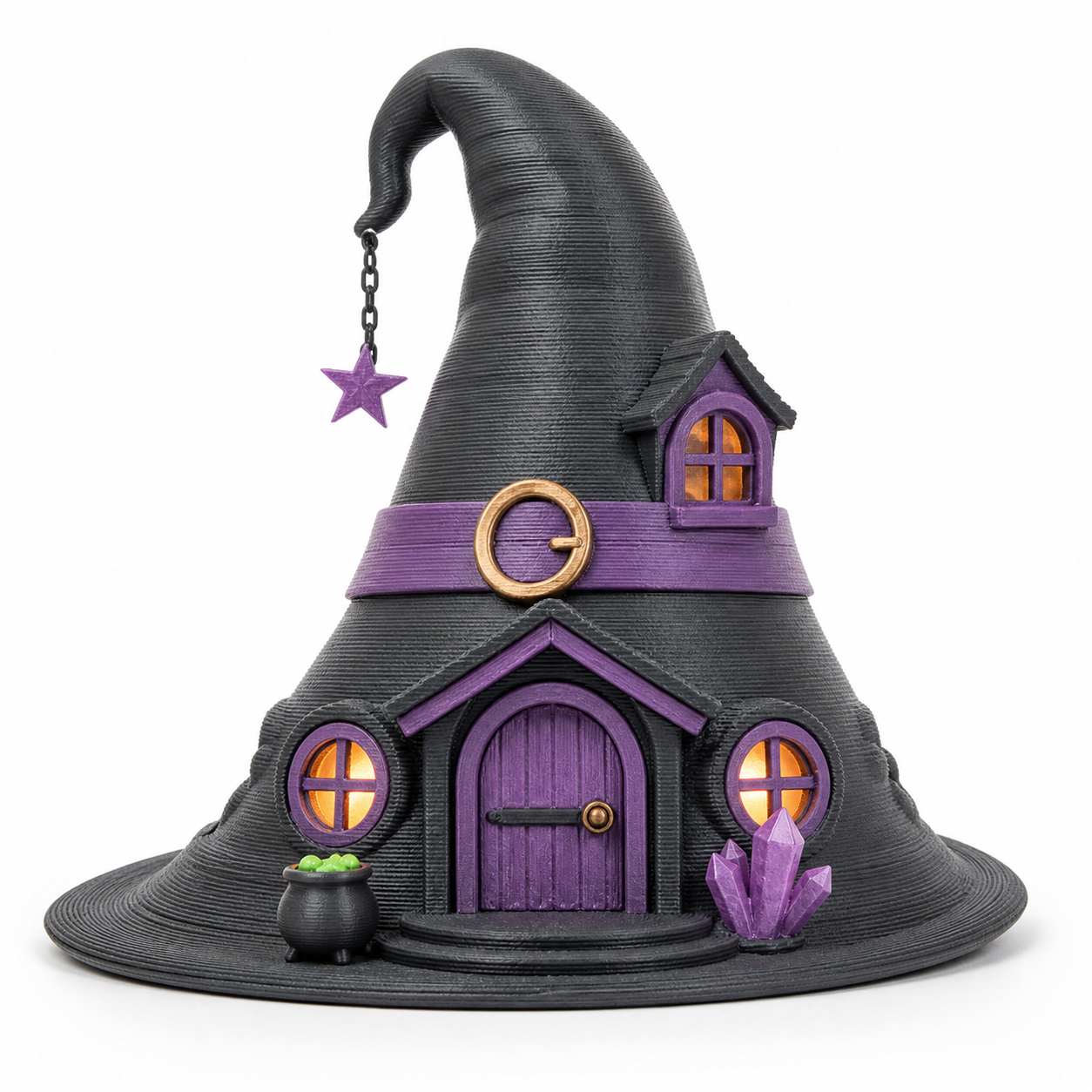 Witch Hat Cottage Ispirazione di design creativo stampa 3D