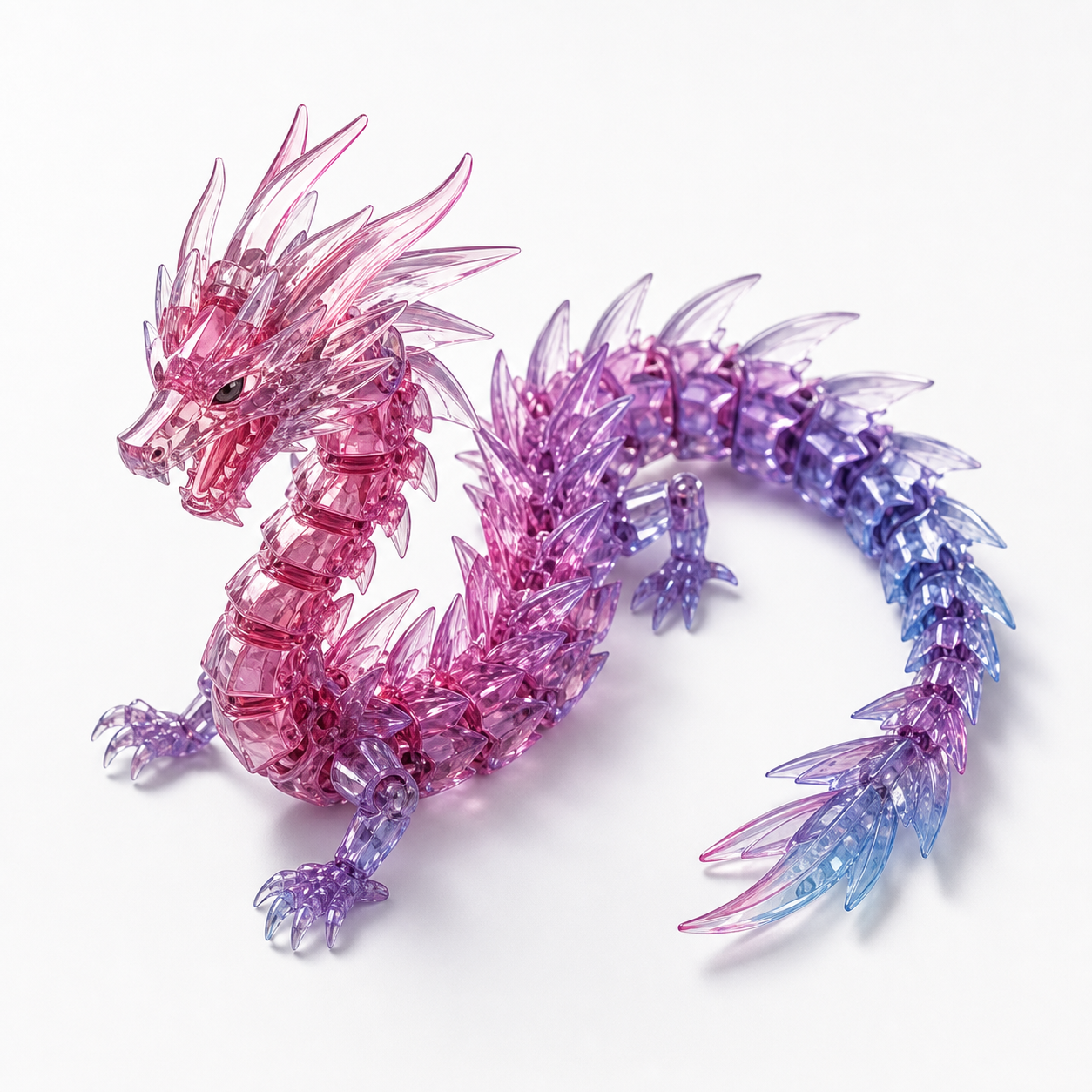 关节可动水晶龙3D打印创意设计灵感