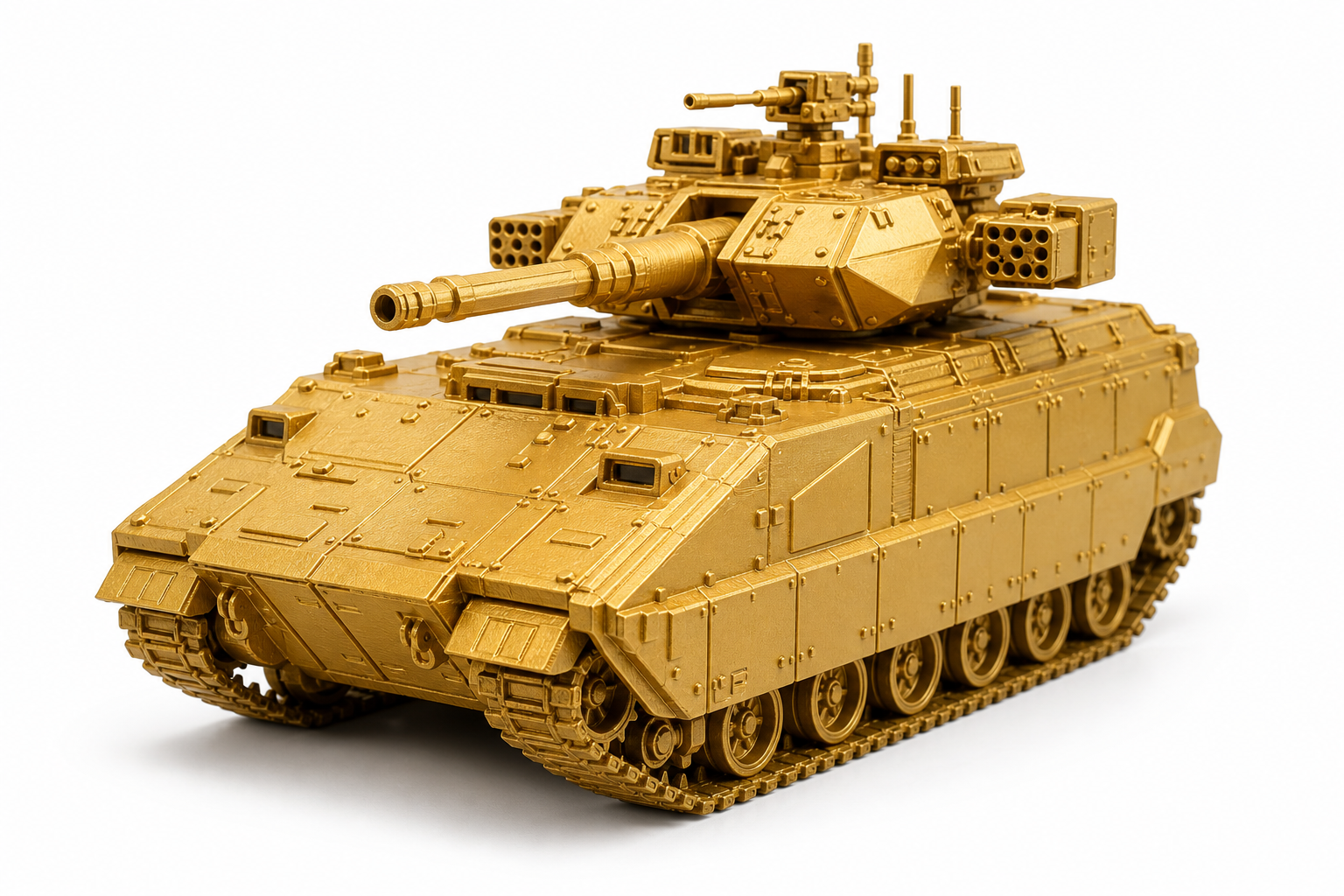 Golden Armored Fight إلهام التصميم الإبداعي للطباعة ثلاثية الأبعاد