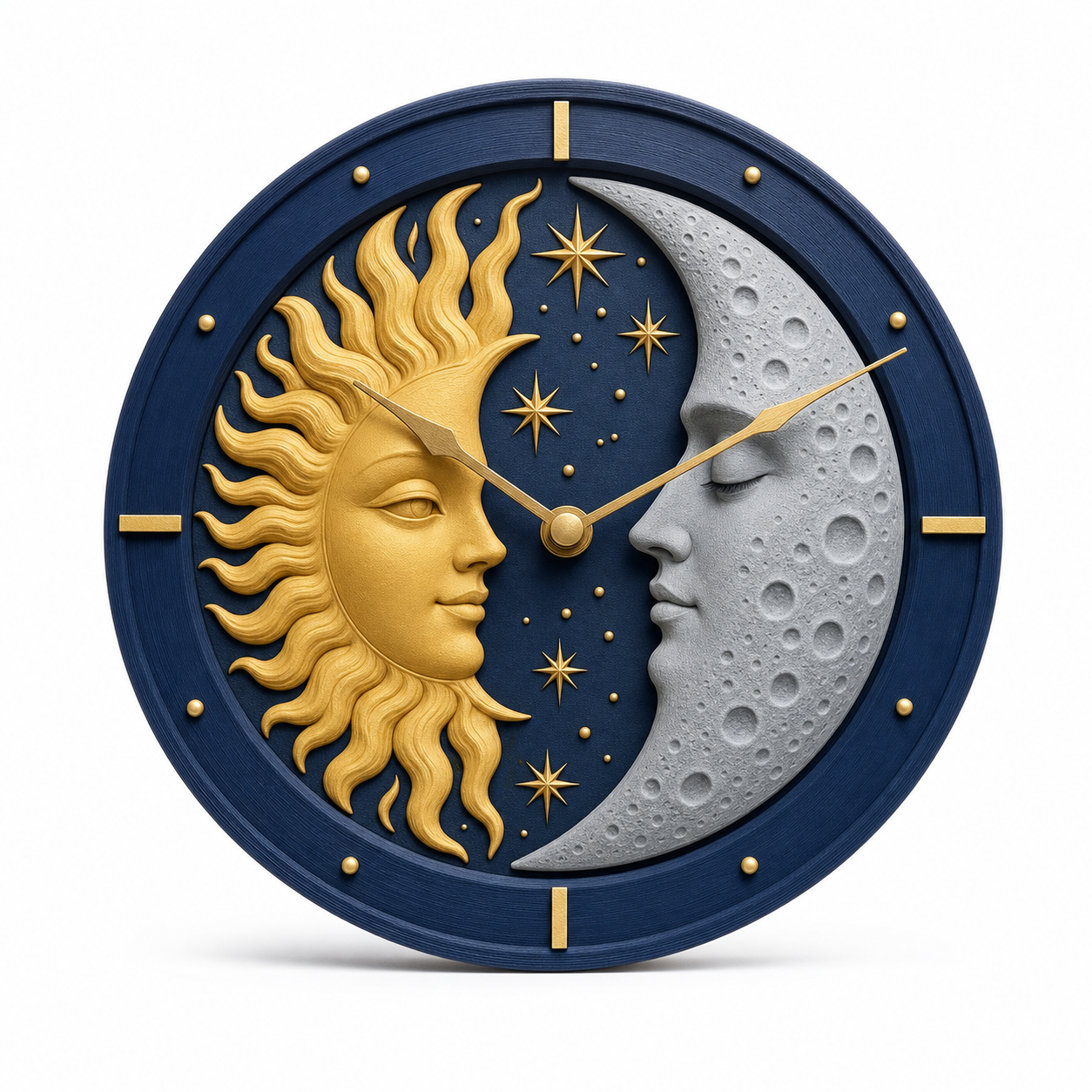 3D Sun & Moon Clock แรงบันดาลใจการออกแบบสร้างสรรค์พิมพ์ 3D