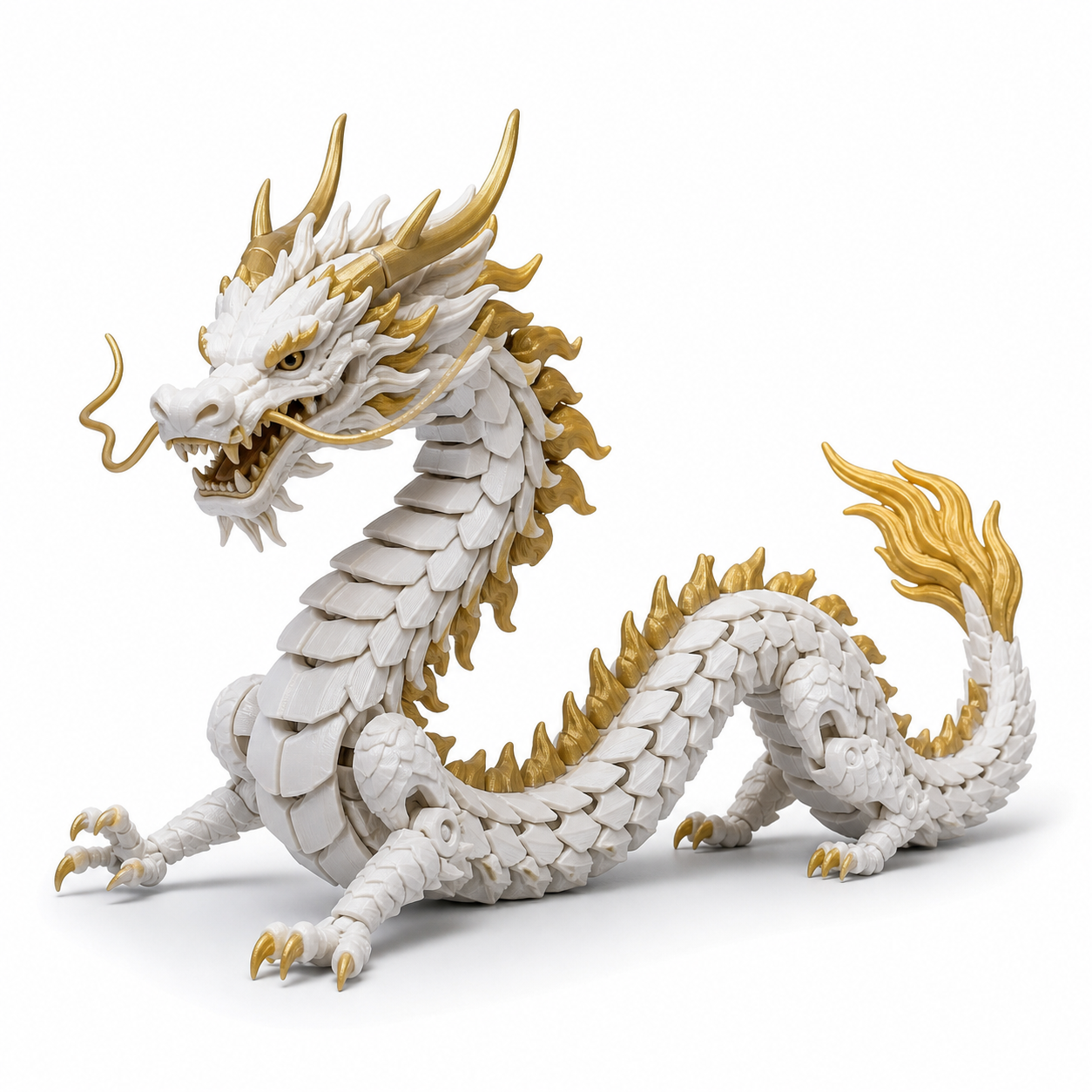 关节龙可动中国龙神龙3D打印创意设计灵感
