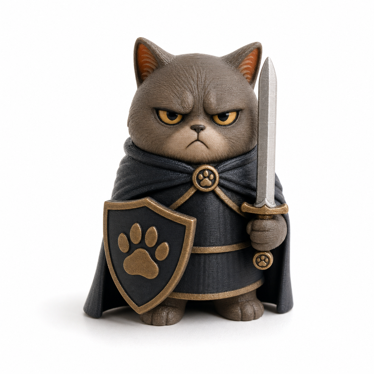Grumpy Guardian Cat 3D-print creatieve ontwerp inspiratie