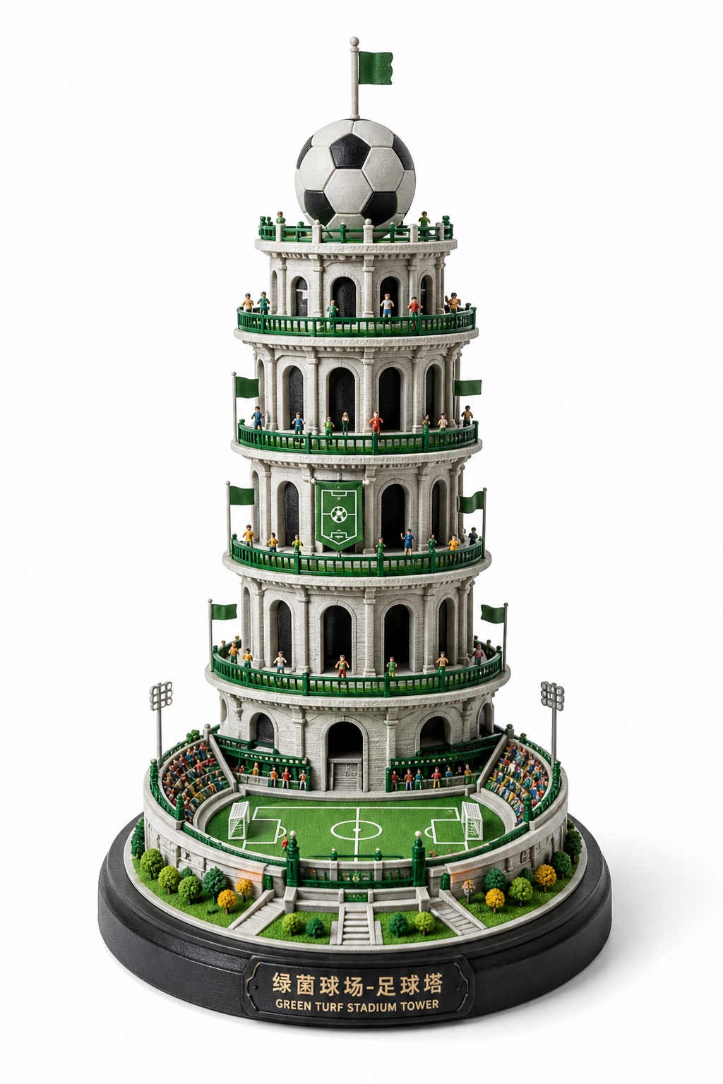 绿茵球场-足球塔 Cảm hứng thiết kế sáng tạo in 3D