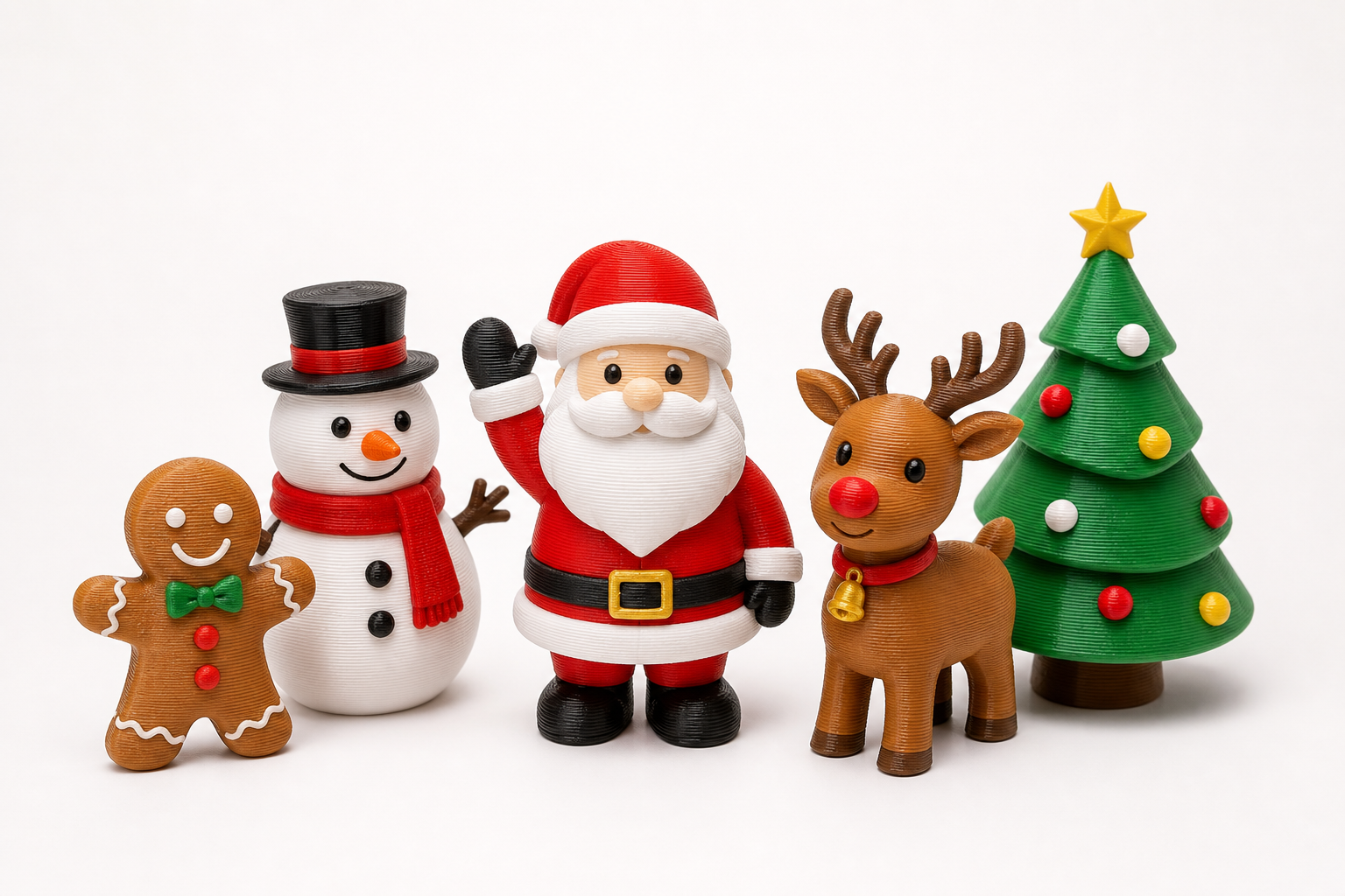 Christmas Figures Co 3D प्रिंटिंग रचनात्मक डिज़ाइन प्रेरणा