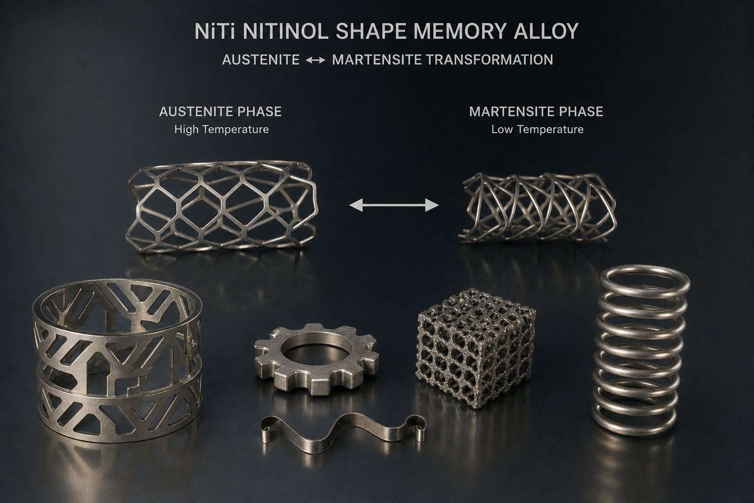 形状记忆合金NiTi在智能结构3D打印中的实现
