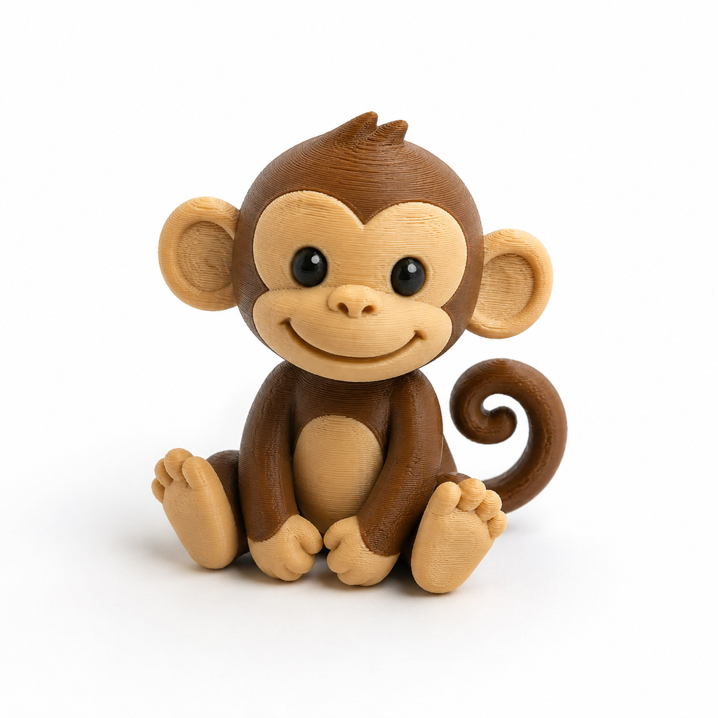 动物盲盒手办系列-猴子monkey(智慧 إلهام التصميم الإبداعي للطباعة ثلاثية الأبعاد