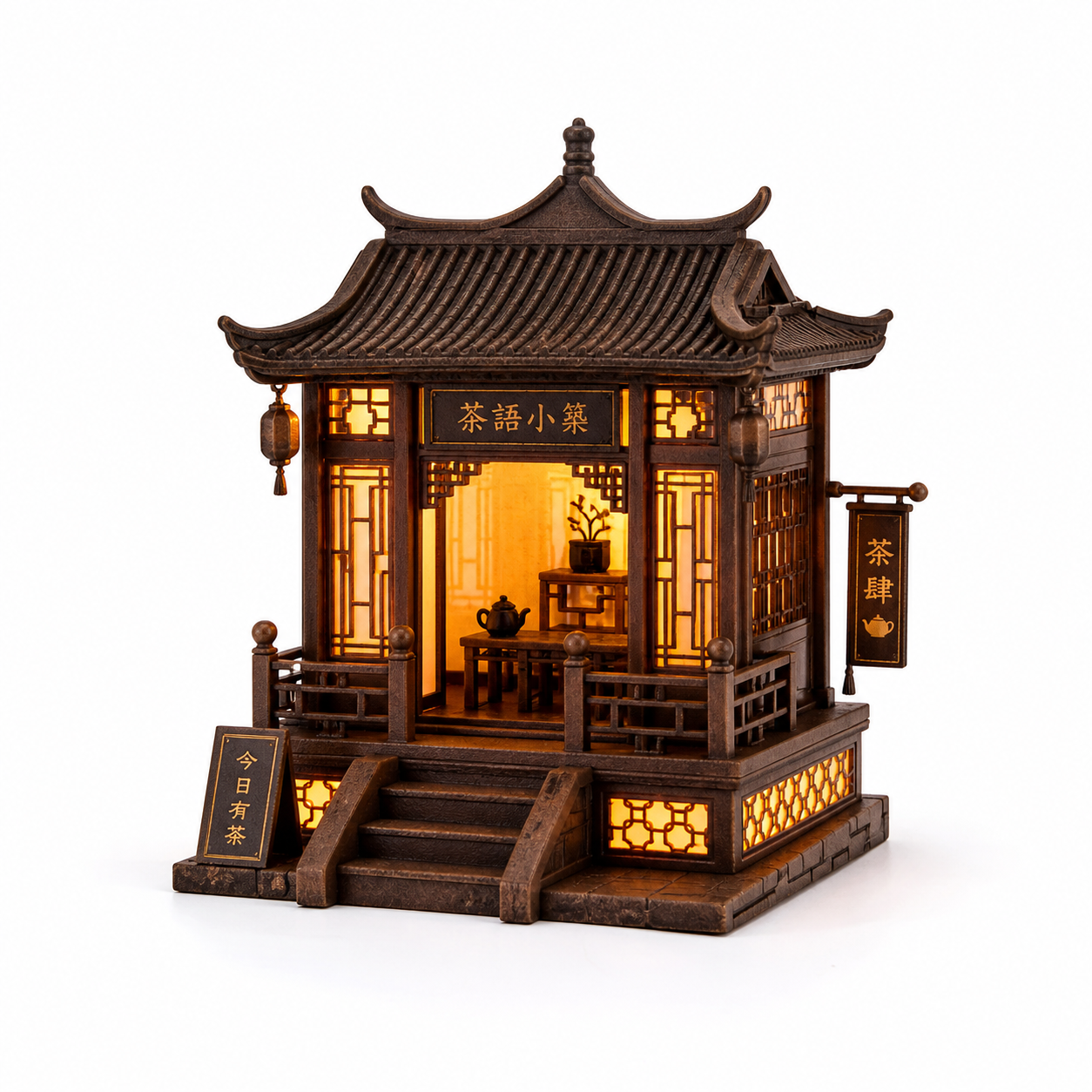 Chinese tea house La Вдохновение креативного дизайна 3D-печати