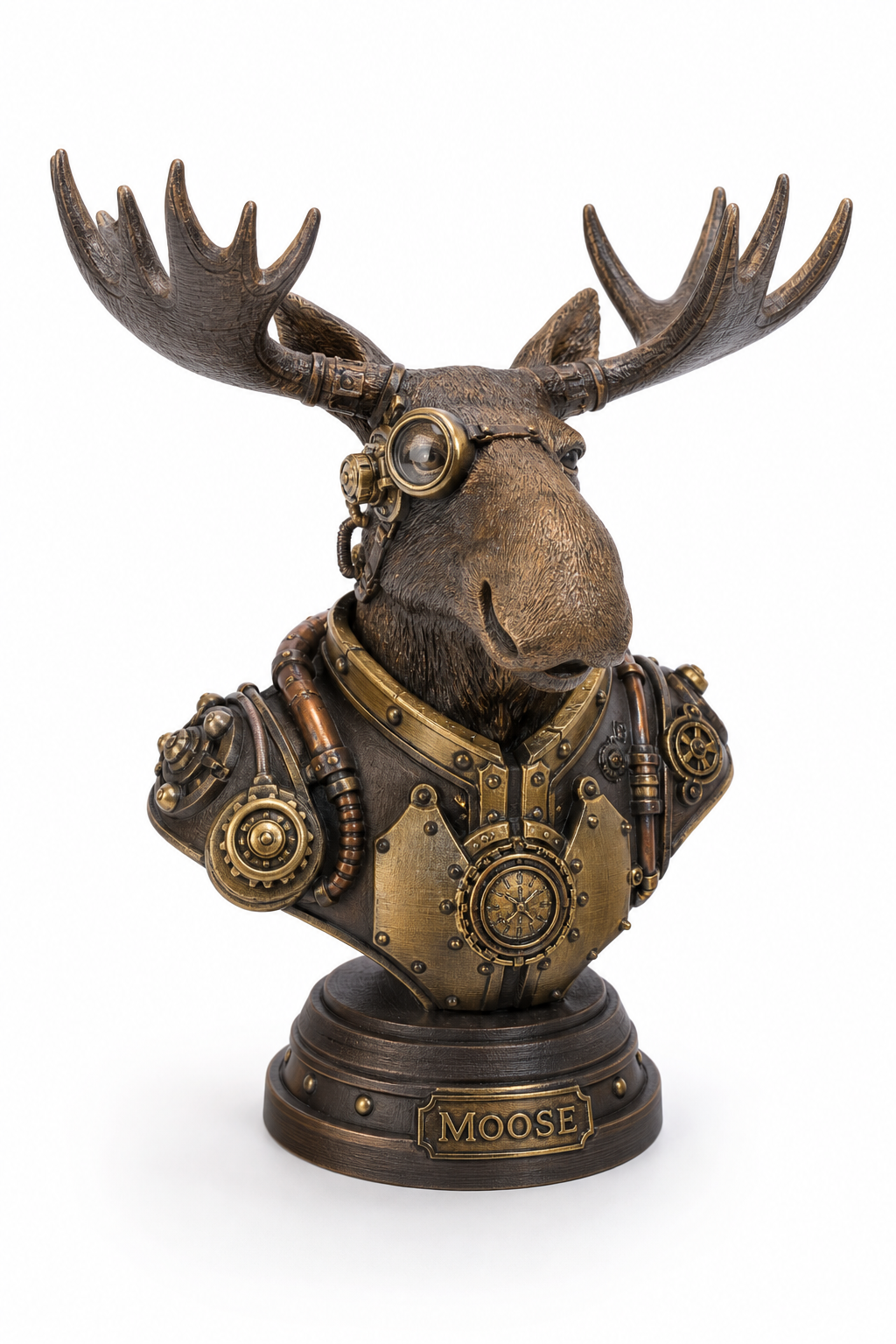 Steampunk Moose Bust 3D प्रिंटिंग रचनात्मक डिज़ाइन प्रेरणा