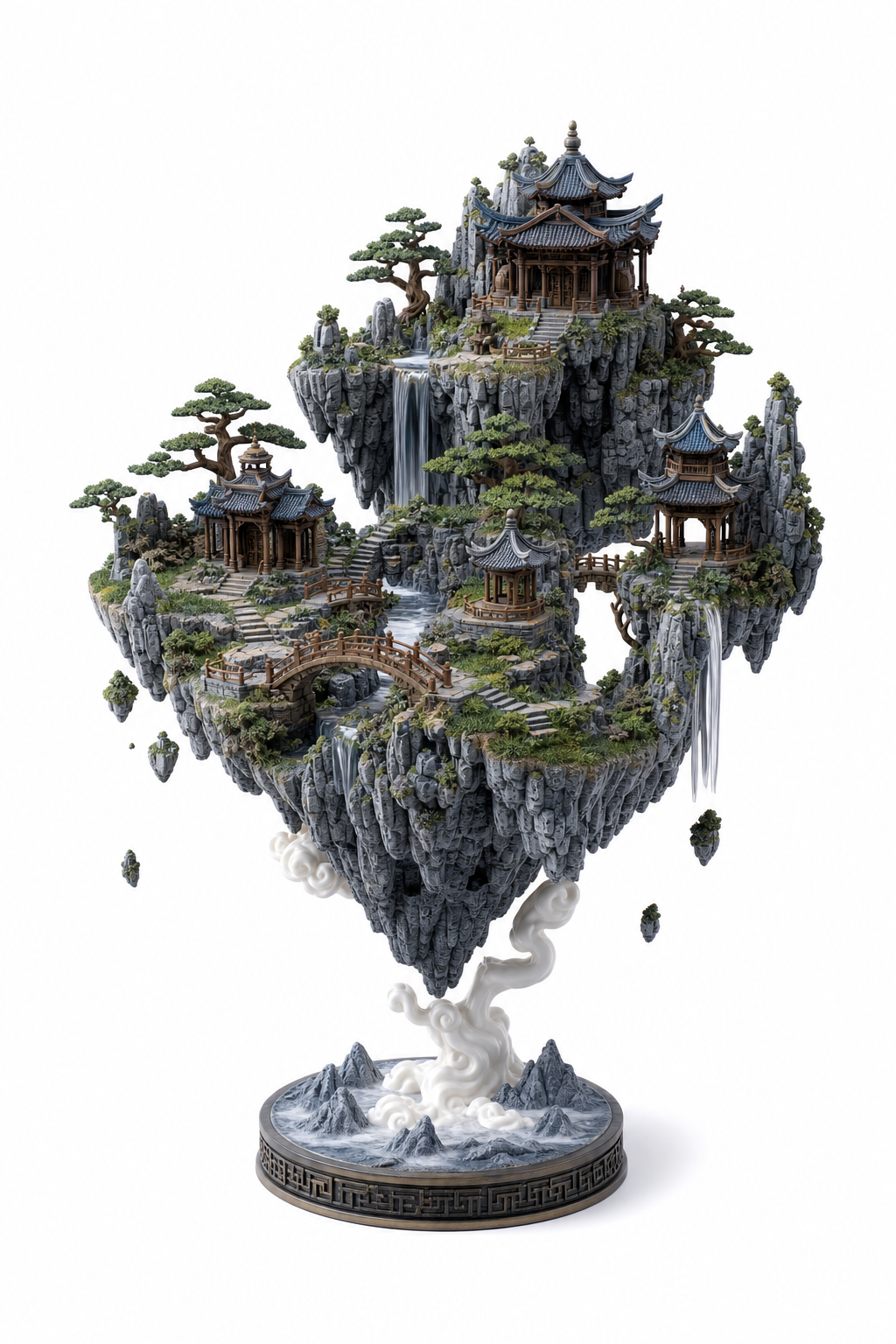 古风浮空小岛 إلهام التصميم الإبداعي للطباعة ثلاثية الأبعاد