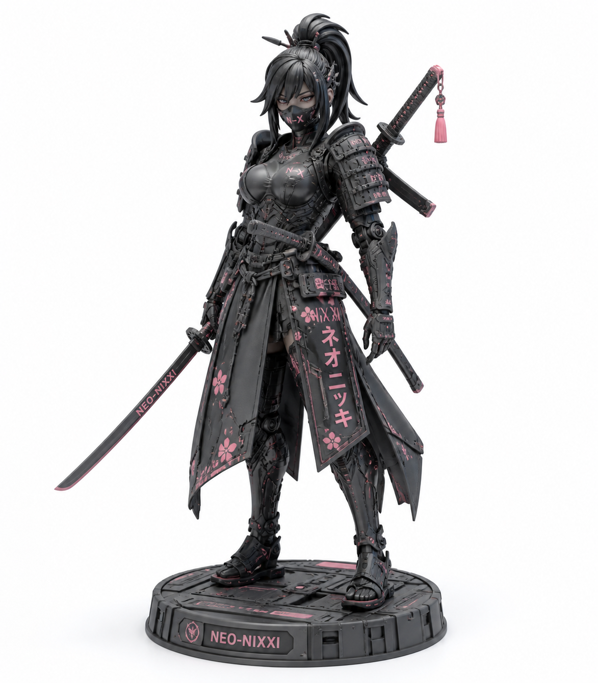 赛博朋克黑帮武士Neo-Nixxi(站立 Ispirazione di design creativo stampa 3D