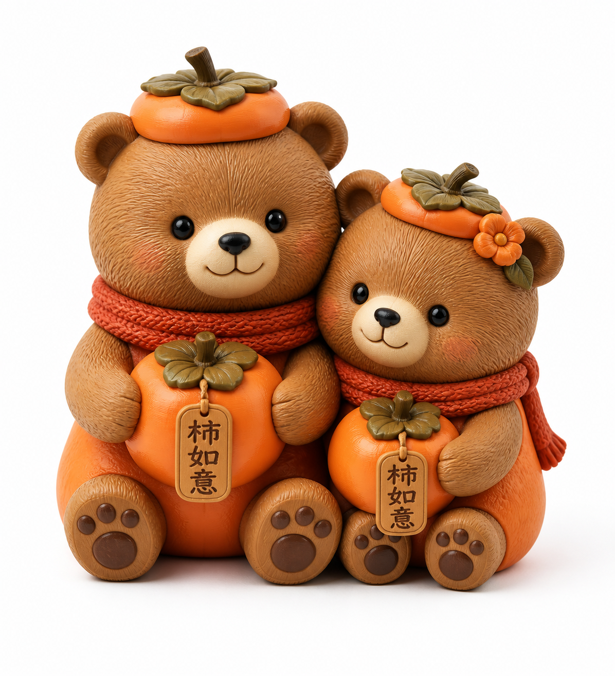 创意情侣熊系列-柿柿如意的一二(Couple Be3D打印创意设计灵感