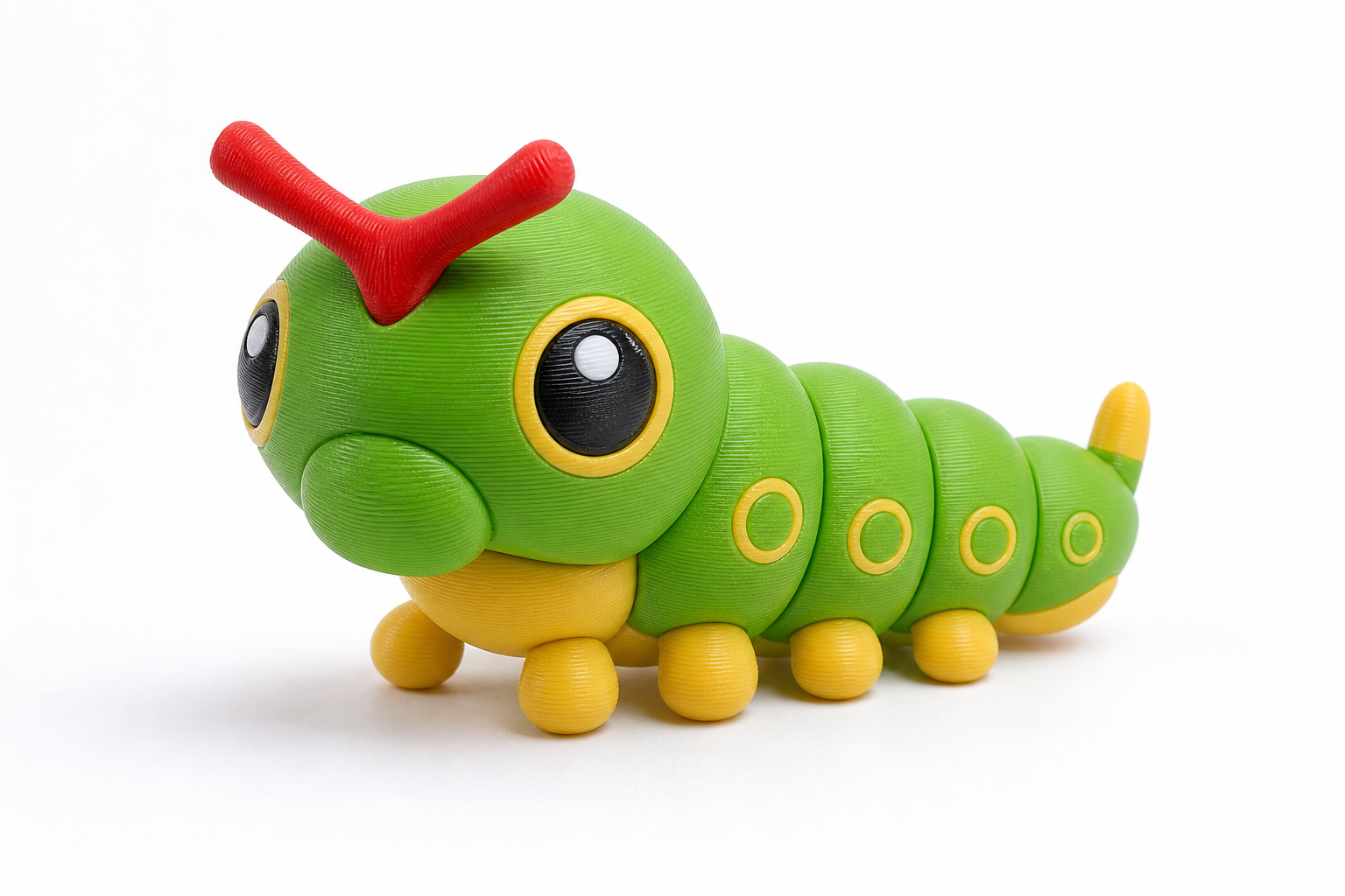 0010绿毛虫 แรงบันดาลใจการออกแบบสร้างสรรค์พิมพ์ 3D