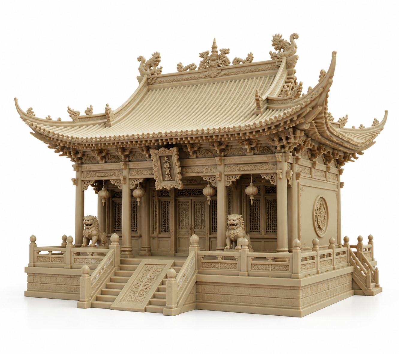 中国寺庙建筑 Вдохновение креативного дизайна 3D-печати