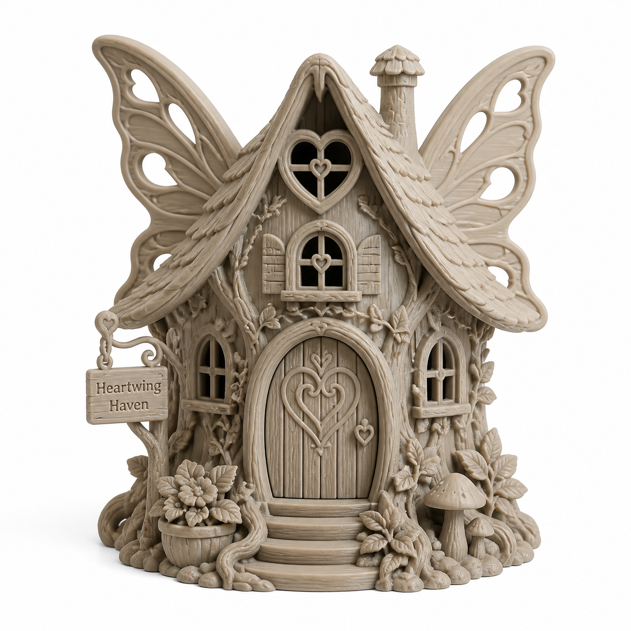 Heartwing Fairy Hous إلهام التصميم الإبداعي للطباعة ثلاثية الأبعاد