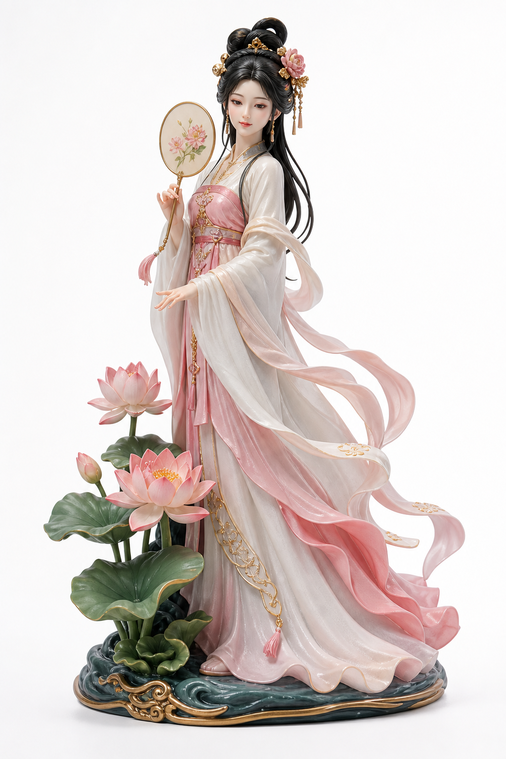 荷花仕女 Inspirasi reka bentuk kreatif cetakan 3D