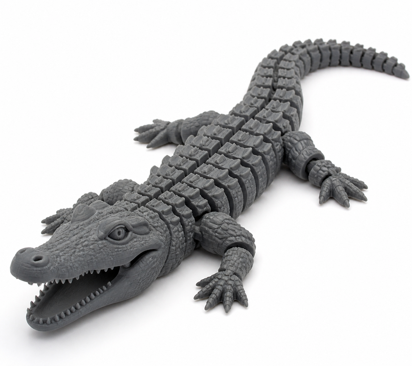 Flexi croco on wheel Inspirasi reka bentuk kreatif cetakan 3D