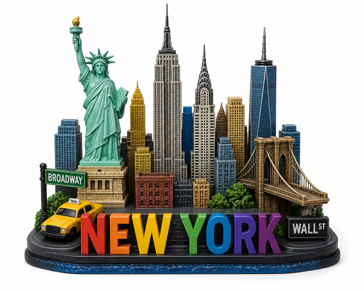 创意纽约城市剪影挂画-New York Build3D打印创意设计灵感