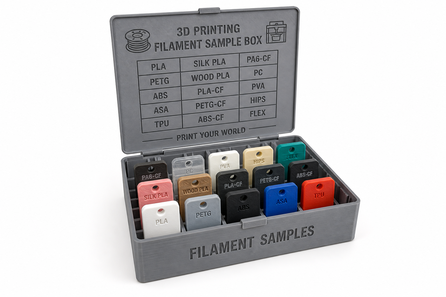 Filament Sample Box  Cảm hứng thiết kế sáng tạo in 3D