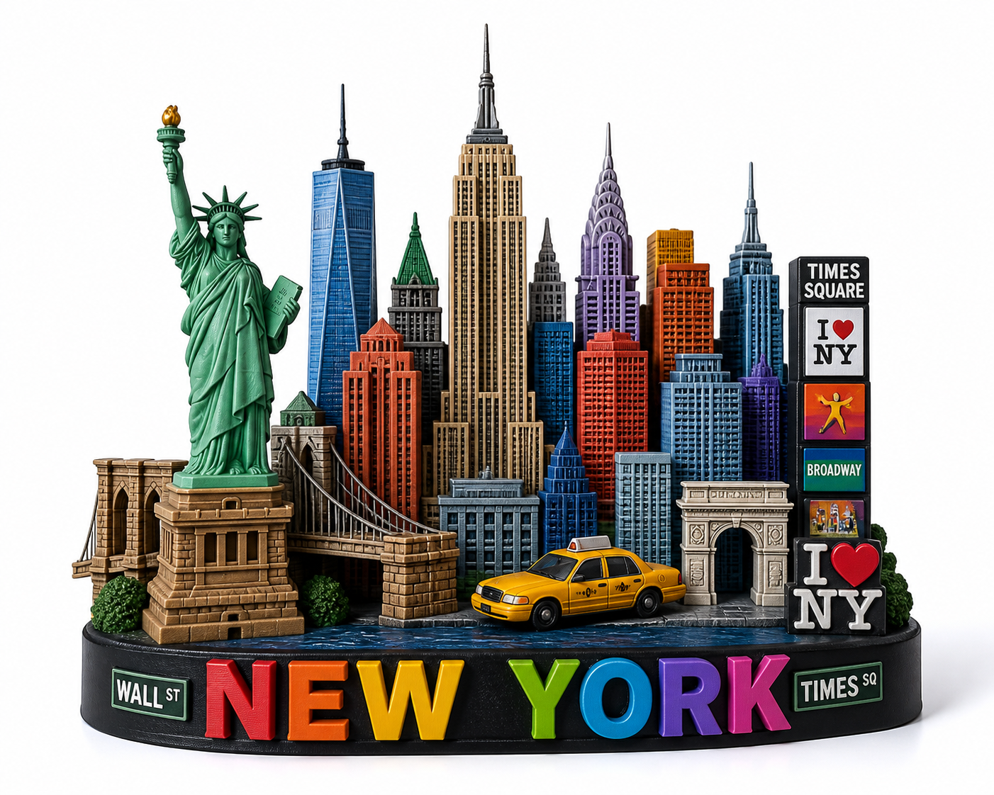 独特纽约城市剪影挂画-New York Build3D打印创意设计灵感