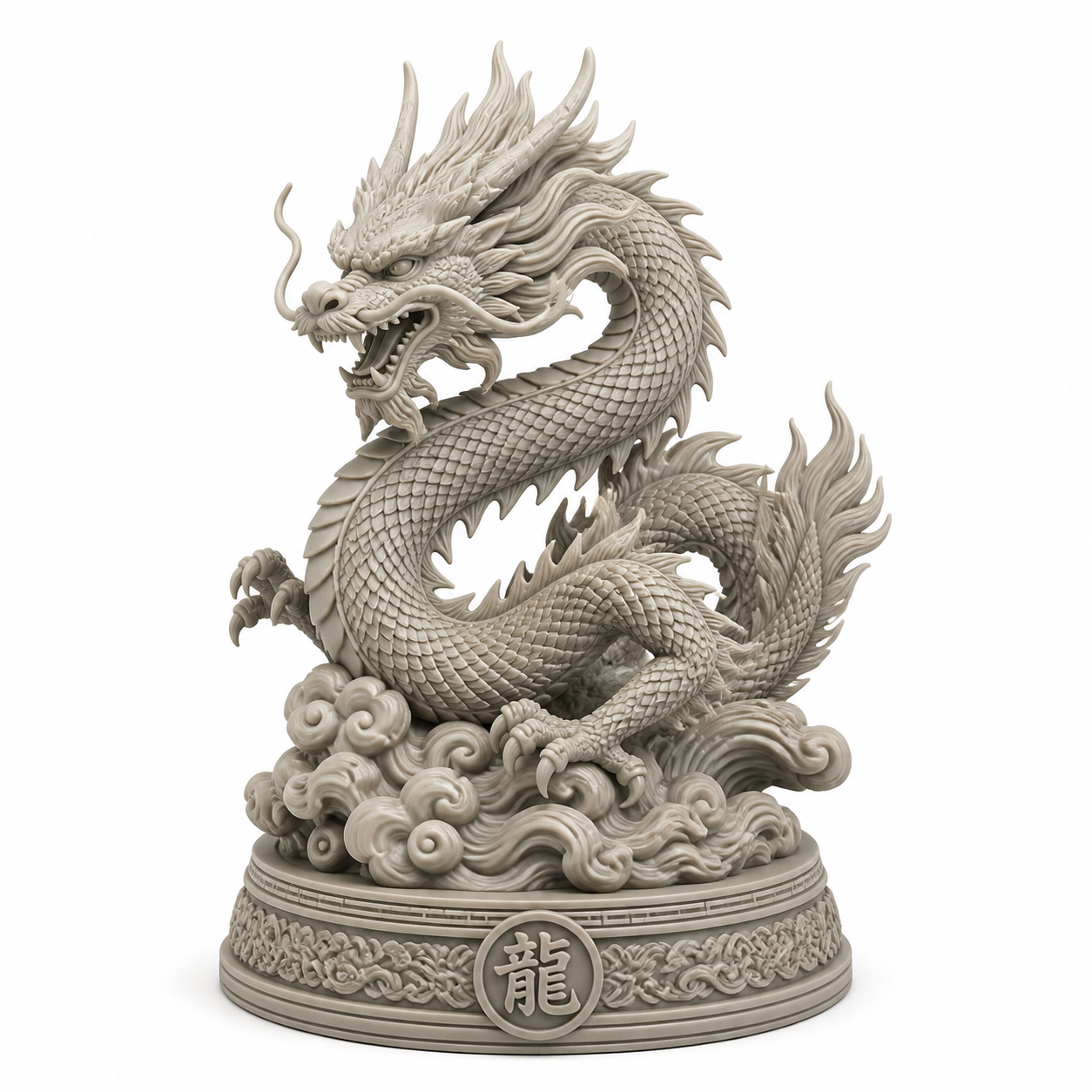 龙纹浮雕挂饰01号3D打印创意设计灵感