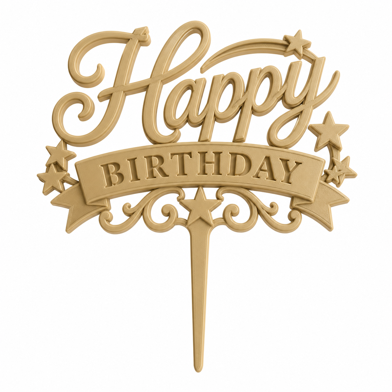 Happy 2024 Cake Topp Cảm hứng thiết kế sáng tạo in 3D