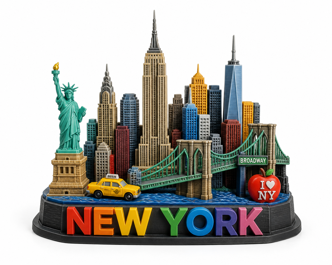 精美纽约城市剪影挂画-New York Build3D打印创意设计灵感