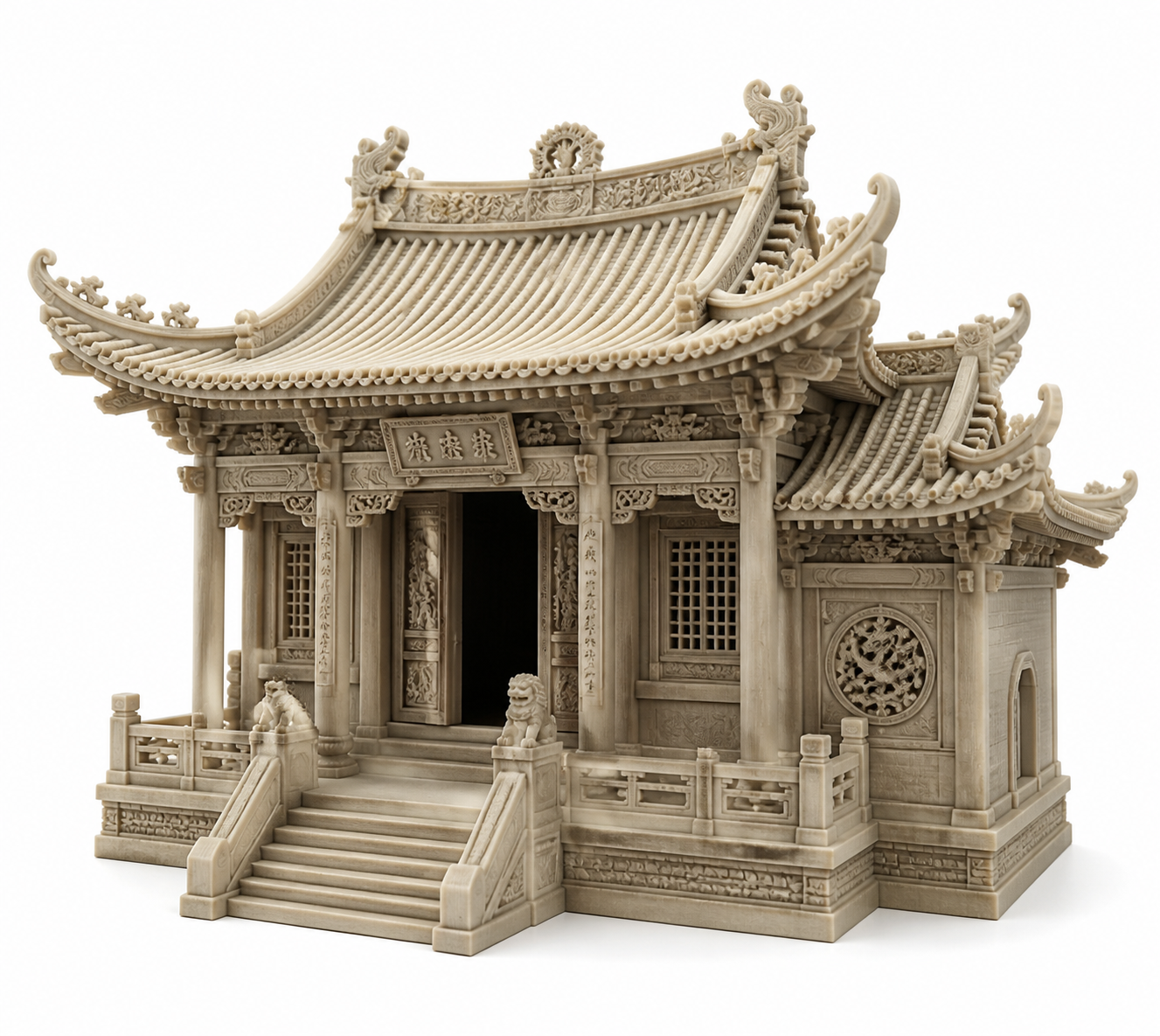 中国寺庙建筑 Вдохновение креативного дизайна 3D-печати