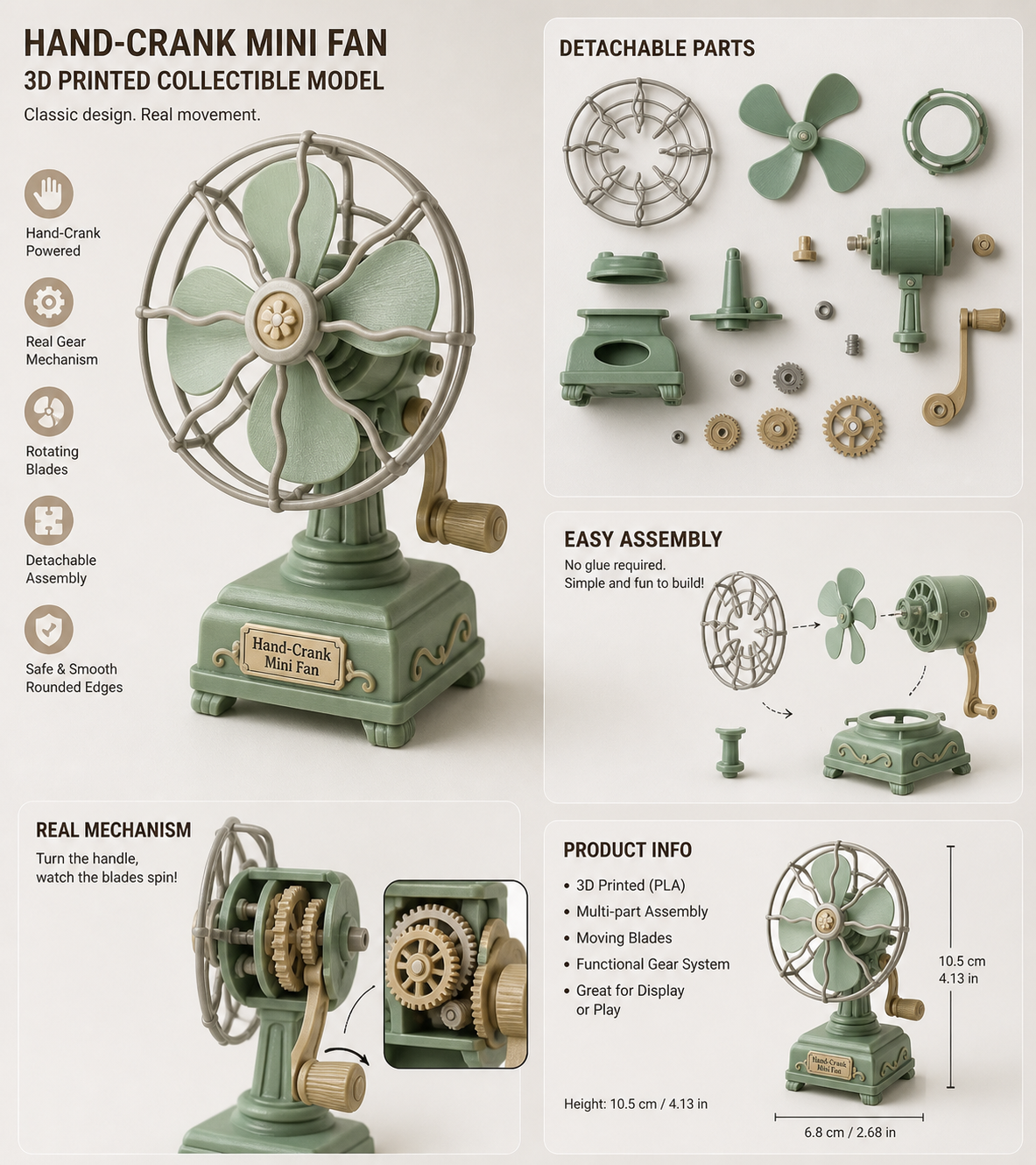 手摇小风扇（儿童玩具） 3D Printing Creative Design Inspiration