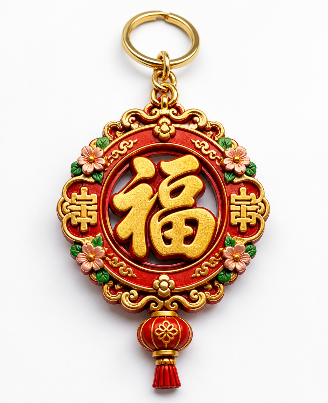 新春福字钥匙扣挂件 Inspirasi desain kreatif cetak 3D