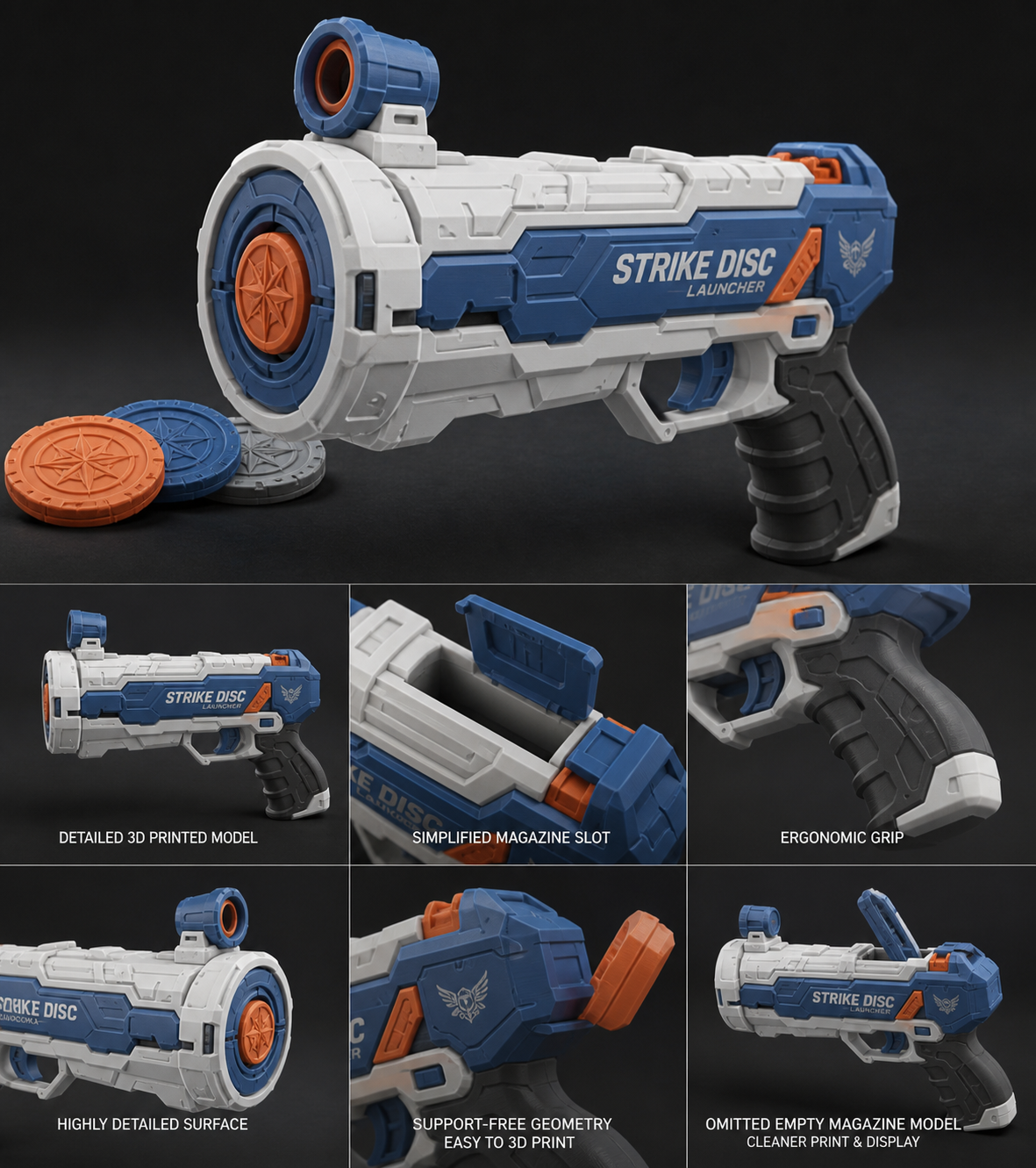 飞盘发射器 3D-Druck kreative Design-Inspiration