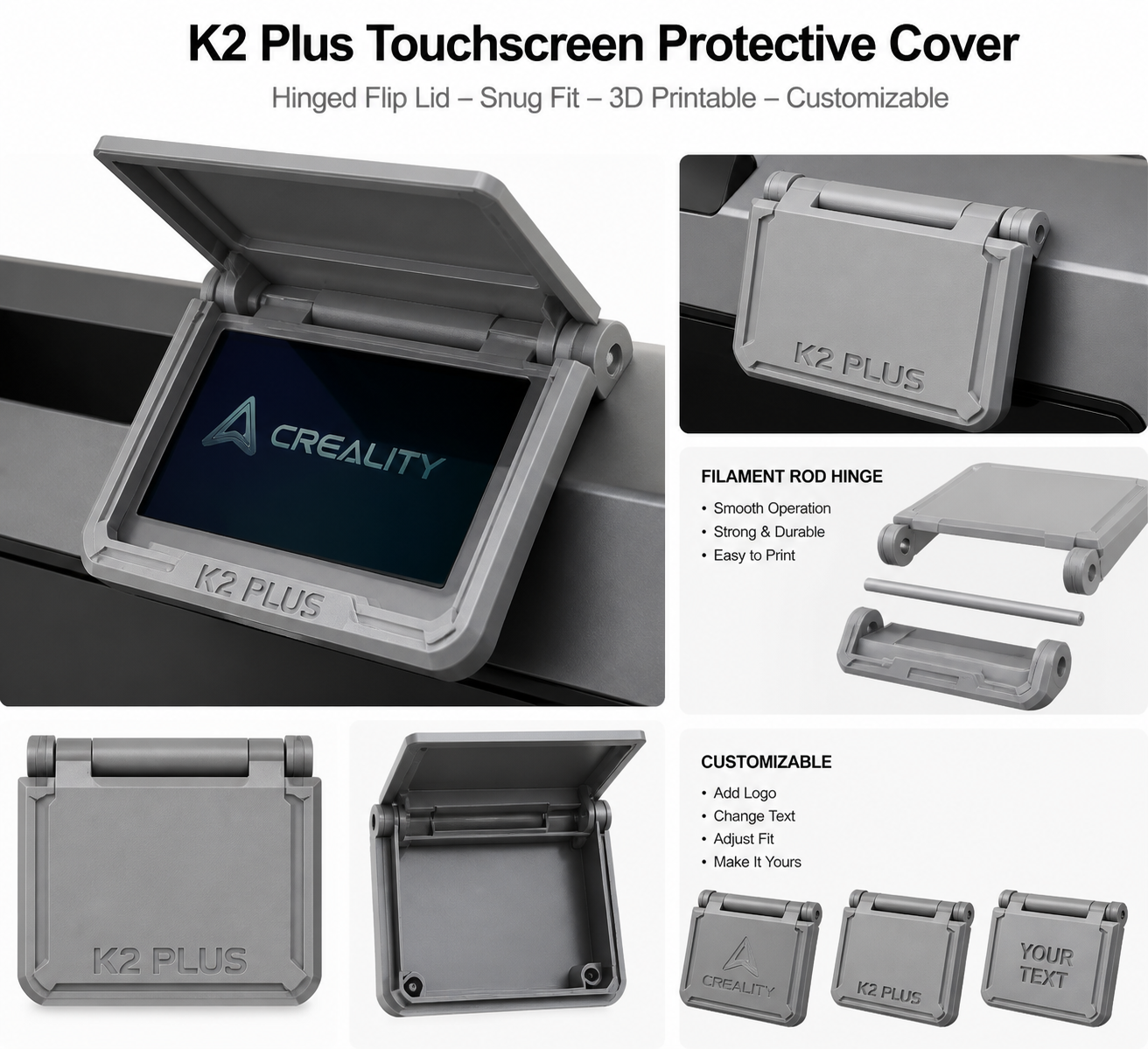 K2 Plus 屏幕保护盖 3D Baskı Yaratıcı Tasarım İlhamı