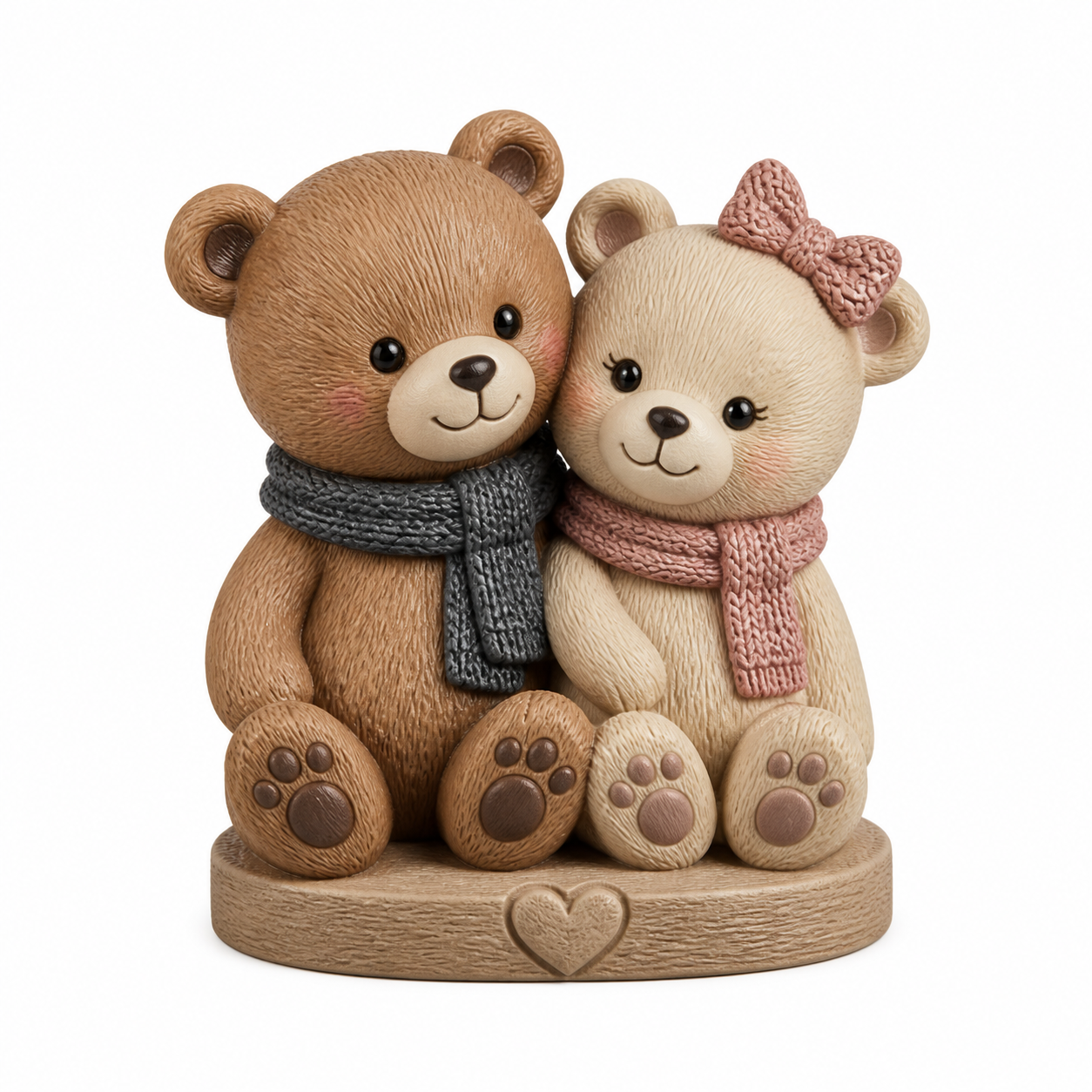 情侣熊系列-坐着生气的一二(Couple 3D प्रिंटिंग रचनात्मक डिज़ाइन प्रेरणा