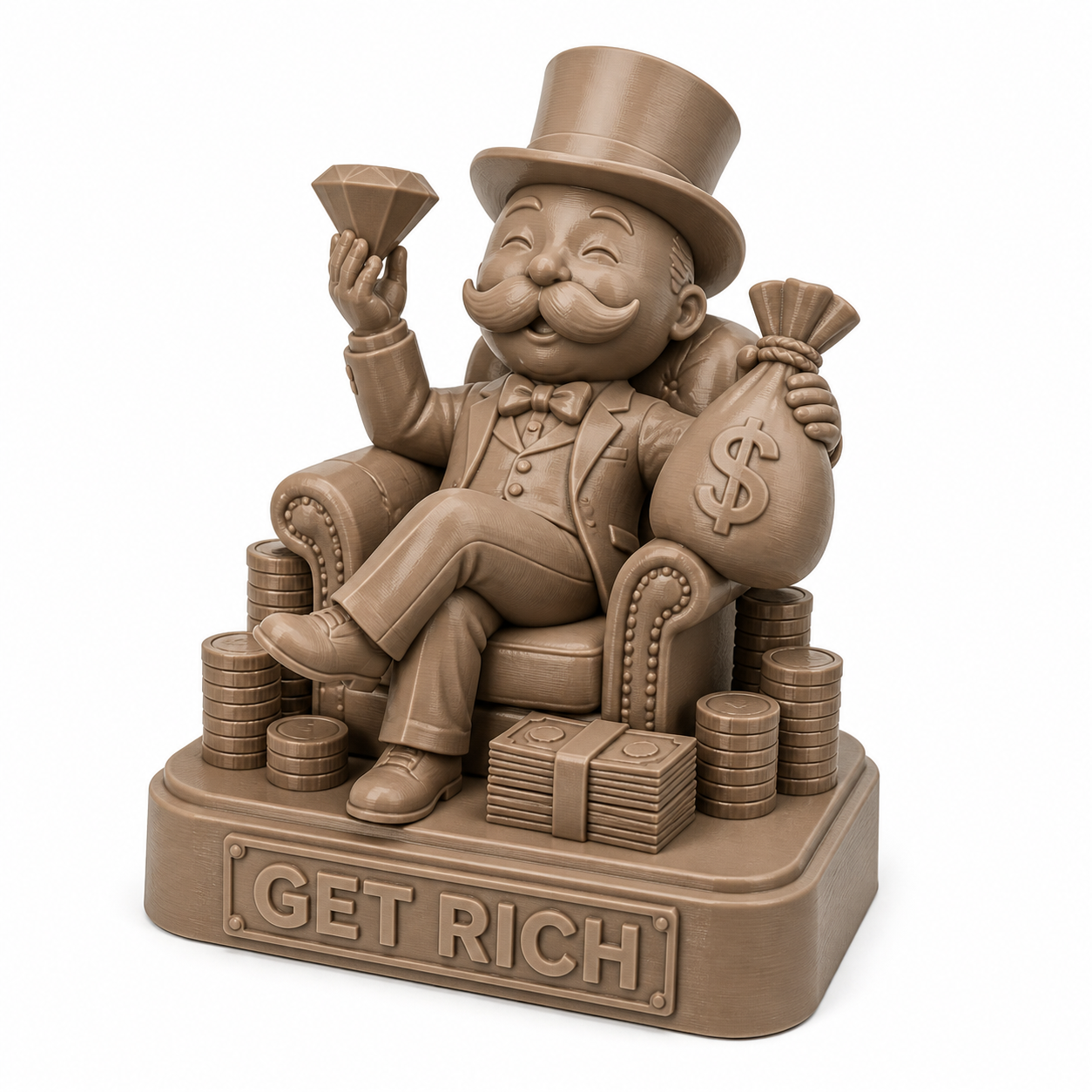 Get rich right away, إلهام التصميم الإبداعي للطباعة ثلاثية الأبعاد