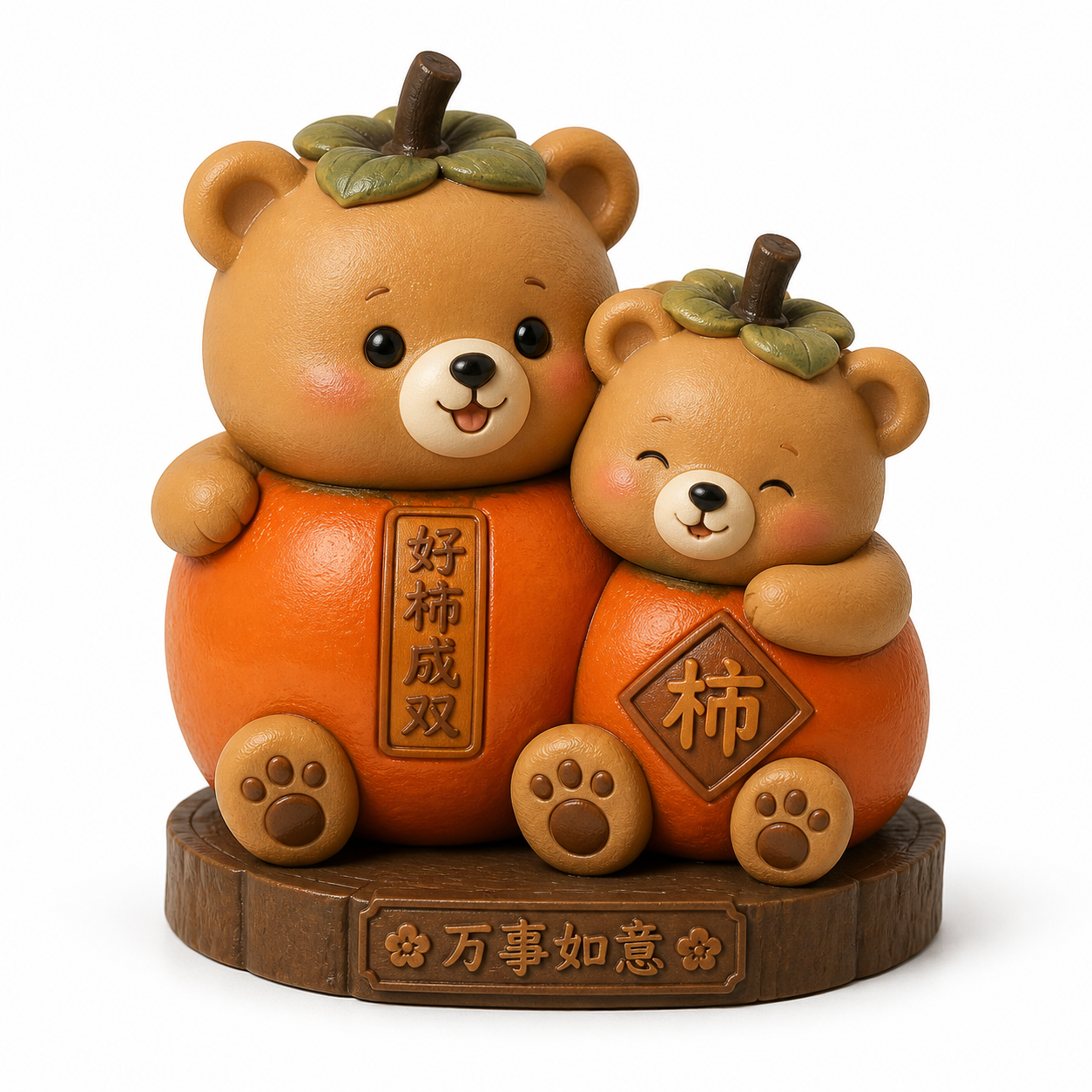独特情侣熊系列-柿柿如意的一二(Couple Be3D打印创意设计灵感