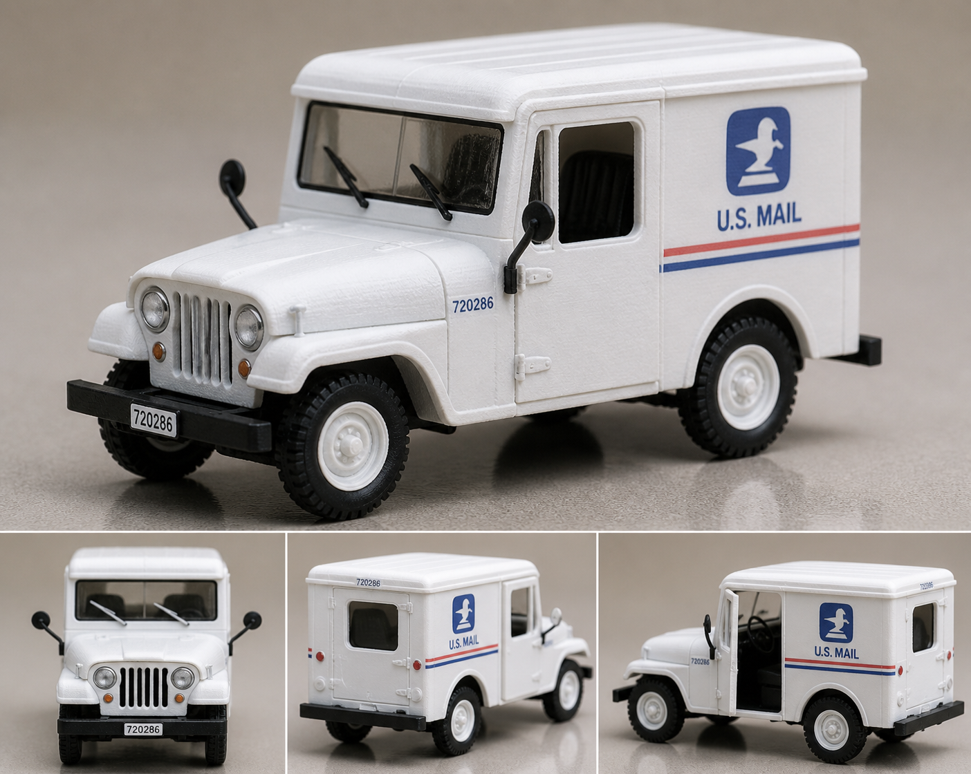 Jeep DJ-5 Postal Tru Вдохновение креативного дизайна 3D-печати