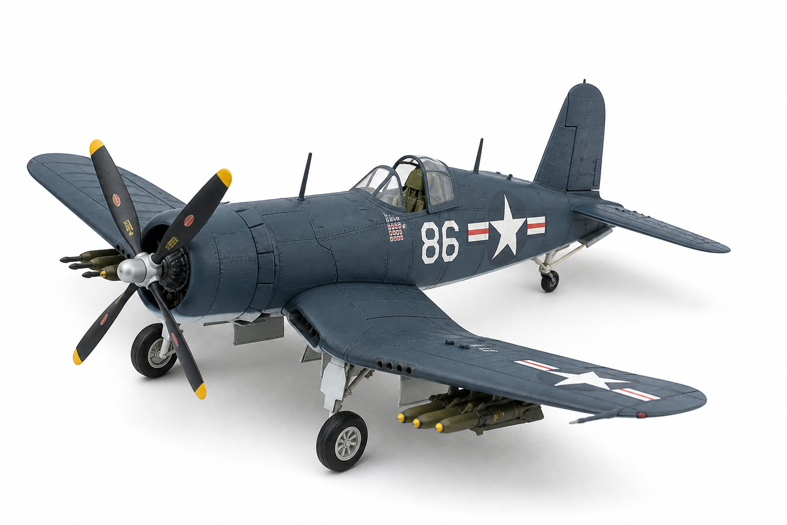 Corsair F2G 战斗机飞机套件卡 إلهام التصميم الإبداعي للطباعة ثلاثية الأبعاد
