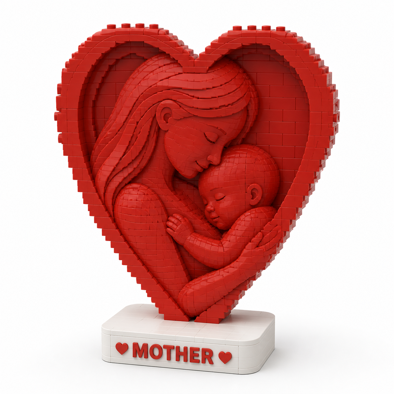 🧱❤️👩‍👧‍👦Brick Heart  Вдохновение креативного дизайна 3D-печати