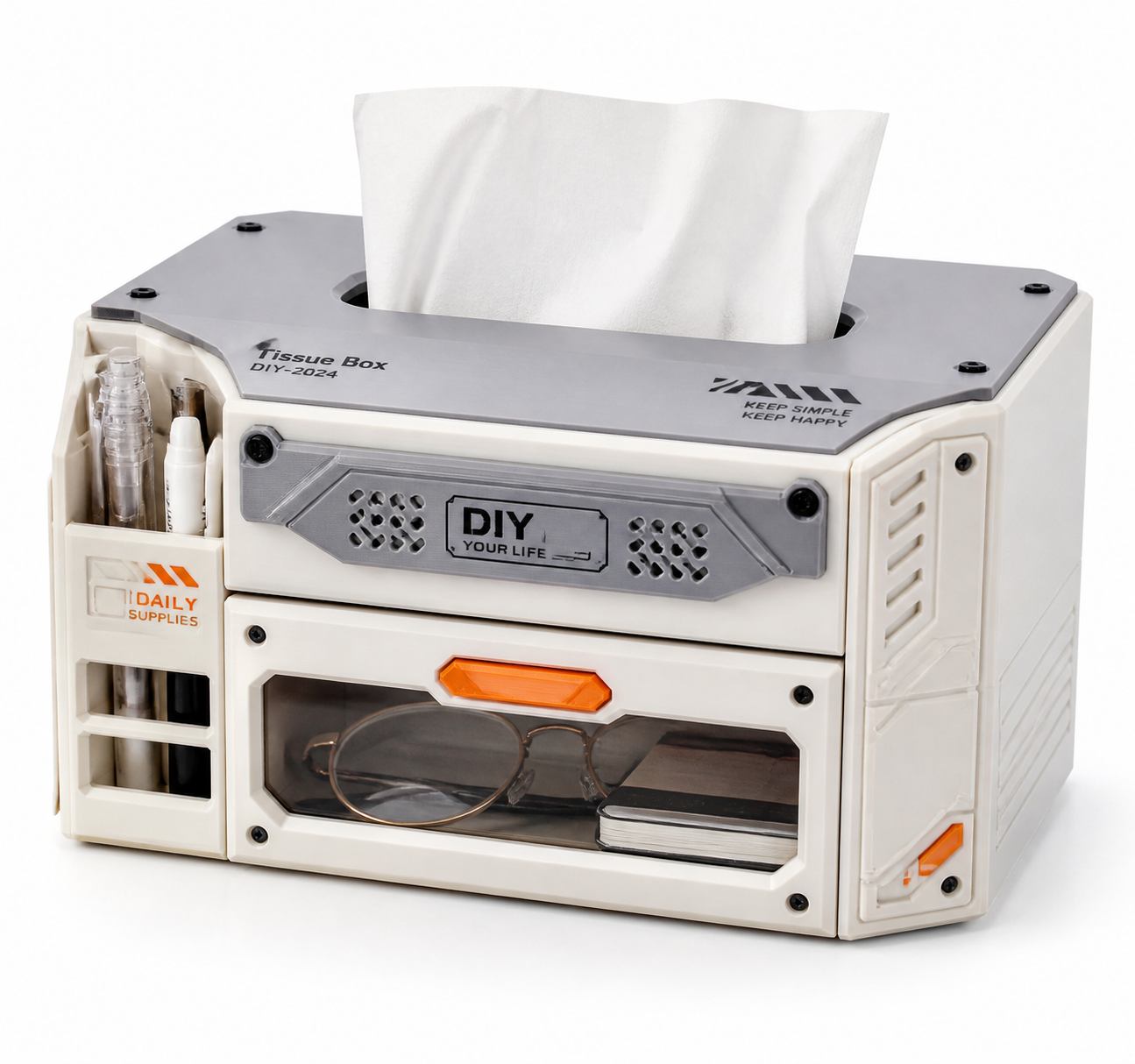 创意DIY宿舍抽纸 纸巾盒 宿舍倒挂式抽纸盒模型3D打印创意设计灵感