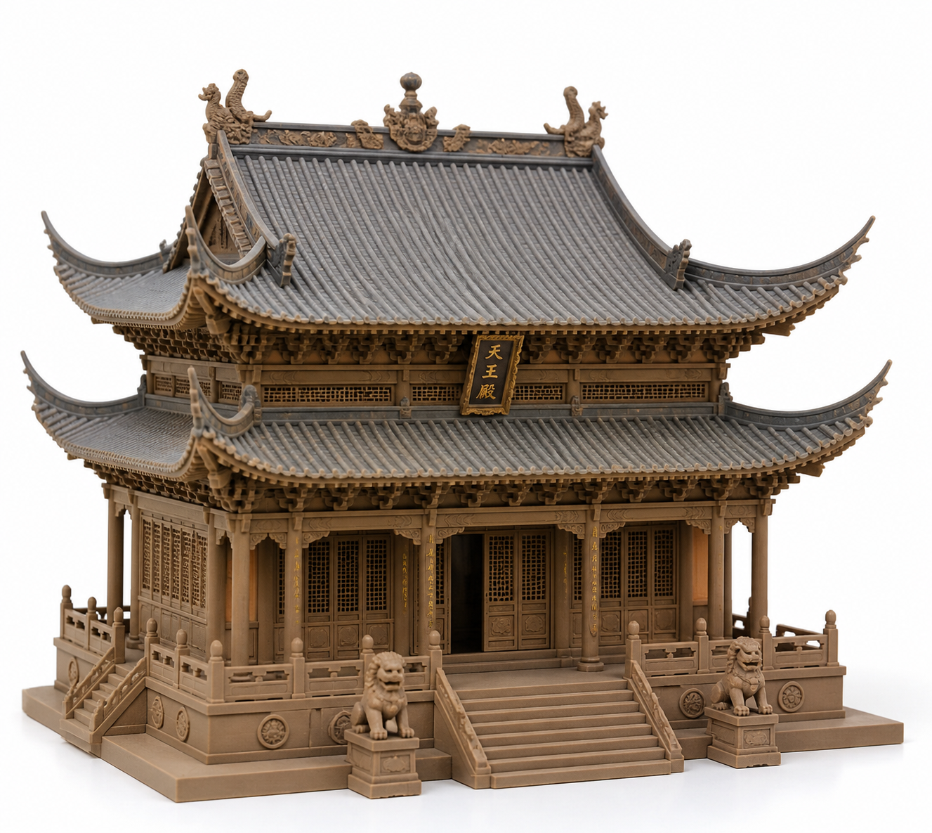 中国寺庙建筑 Вдохновение креативного дизайна 3D-печати