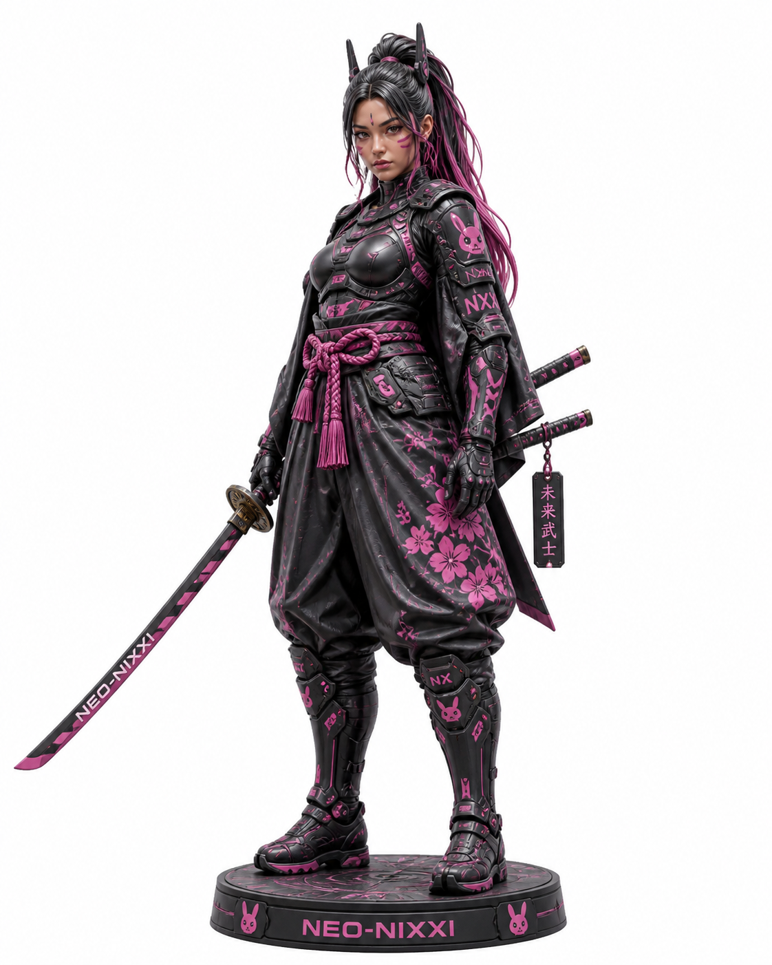 赛博朋克黑帮武士Neo-Nixxi(站立 Cảm hứng thiết kế sáng tạo in 3D