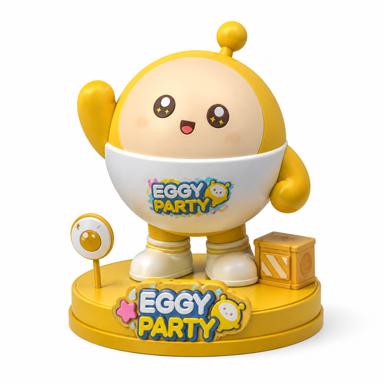 蛋仔派对游戏角色-蛋小蓝Eggy Par إلهام التصميم الإبداعي للطباعة ثلاثية الأبعاد