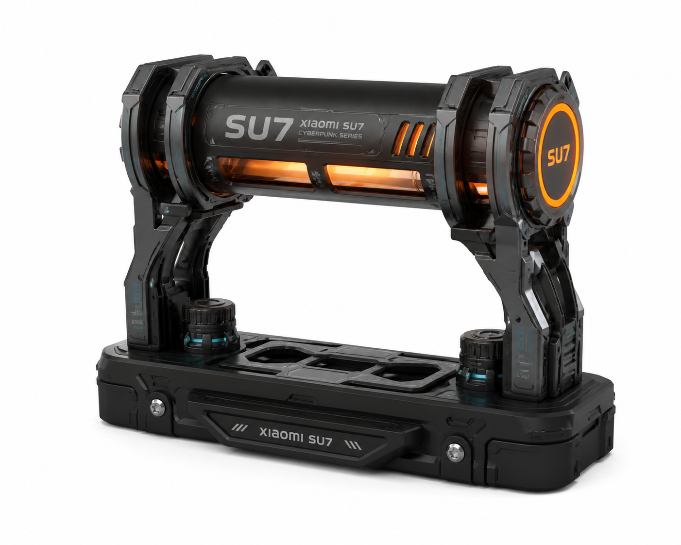 小米SU7同款手电筒灯具模型罩补光灯3D打印创意设计灵感