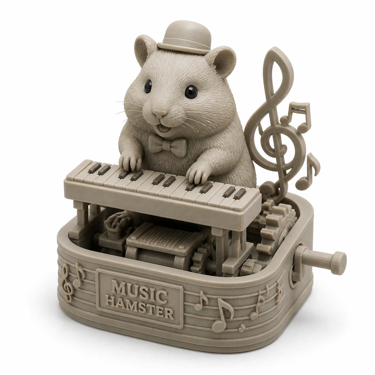 Music Hamster Inspirasi desain kreatif cetak 3D